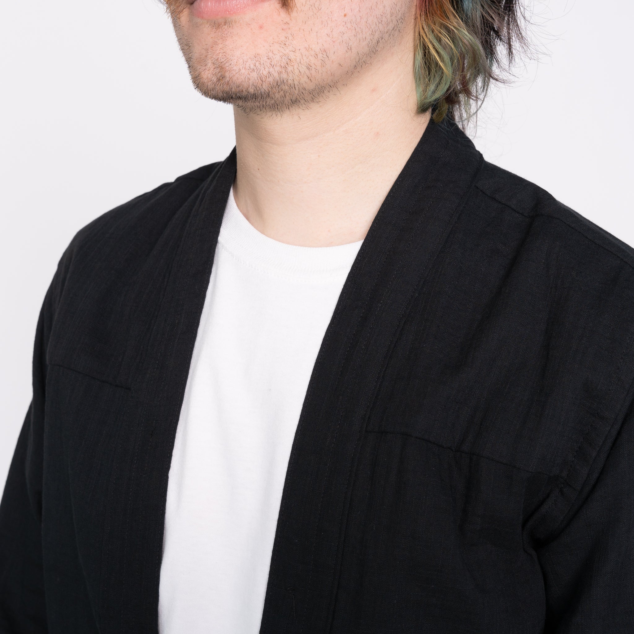 Kimono Shirt - Double Weave Gauze - Black by Naked & Famous Denim