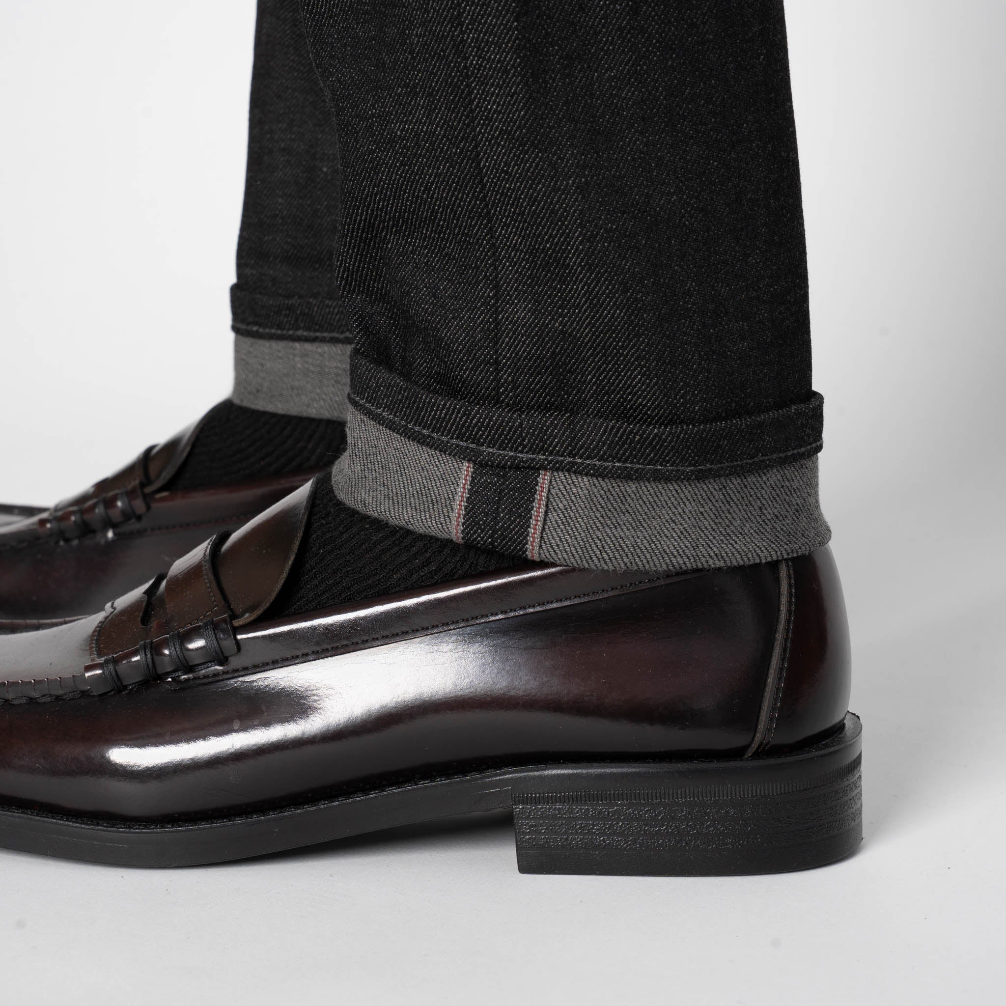 Super Guy - Black x Grey Stretch Selvedge by Naked & Famous Denim