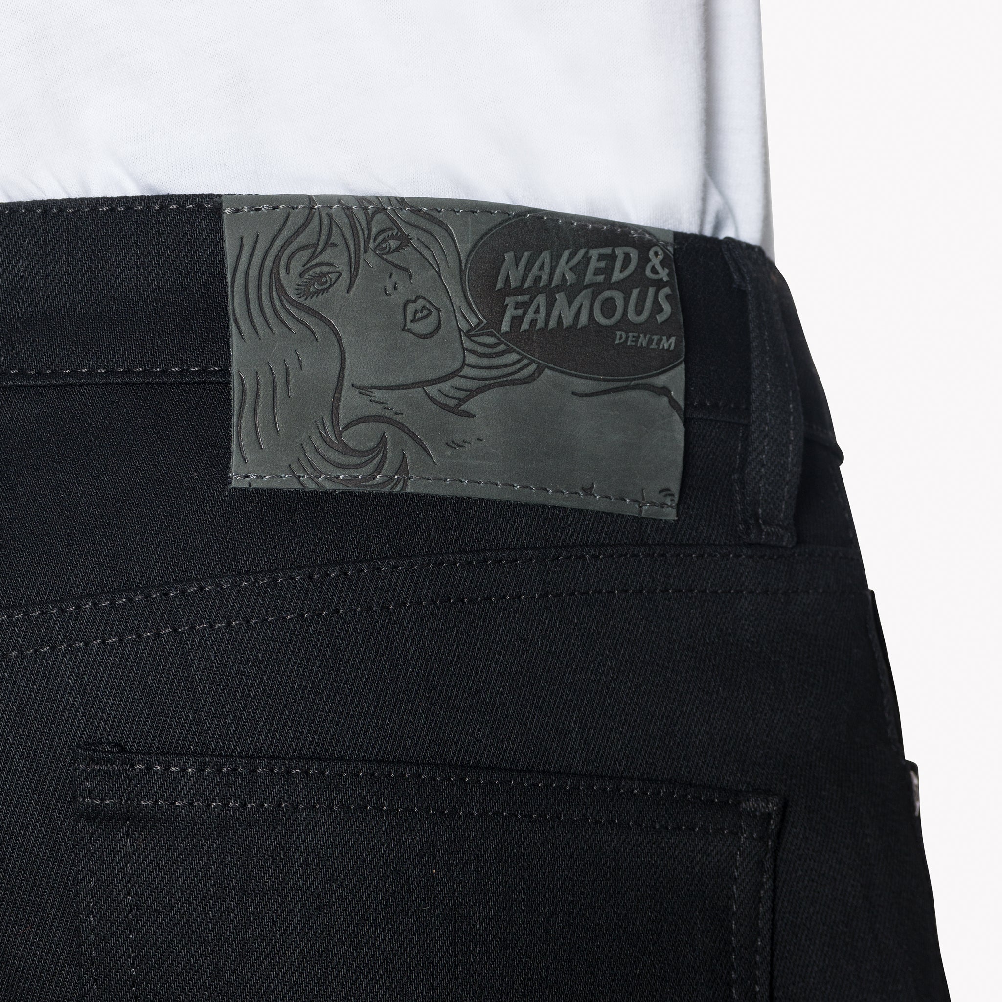 Skinny Guy - Black Power Stretch by Naked & Famous Denim