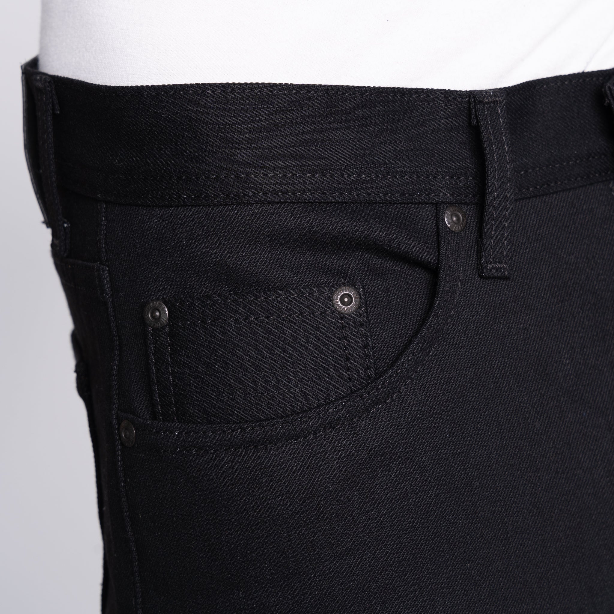 Weird Guy - Solid Black Selvedge - 36" Long Inseam by Naked & Famous Denim