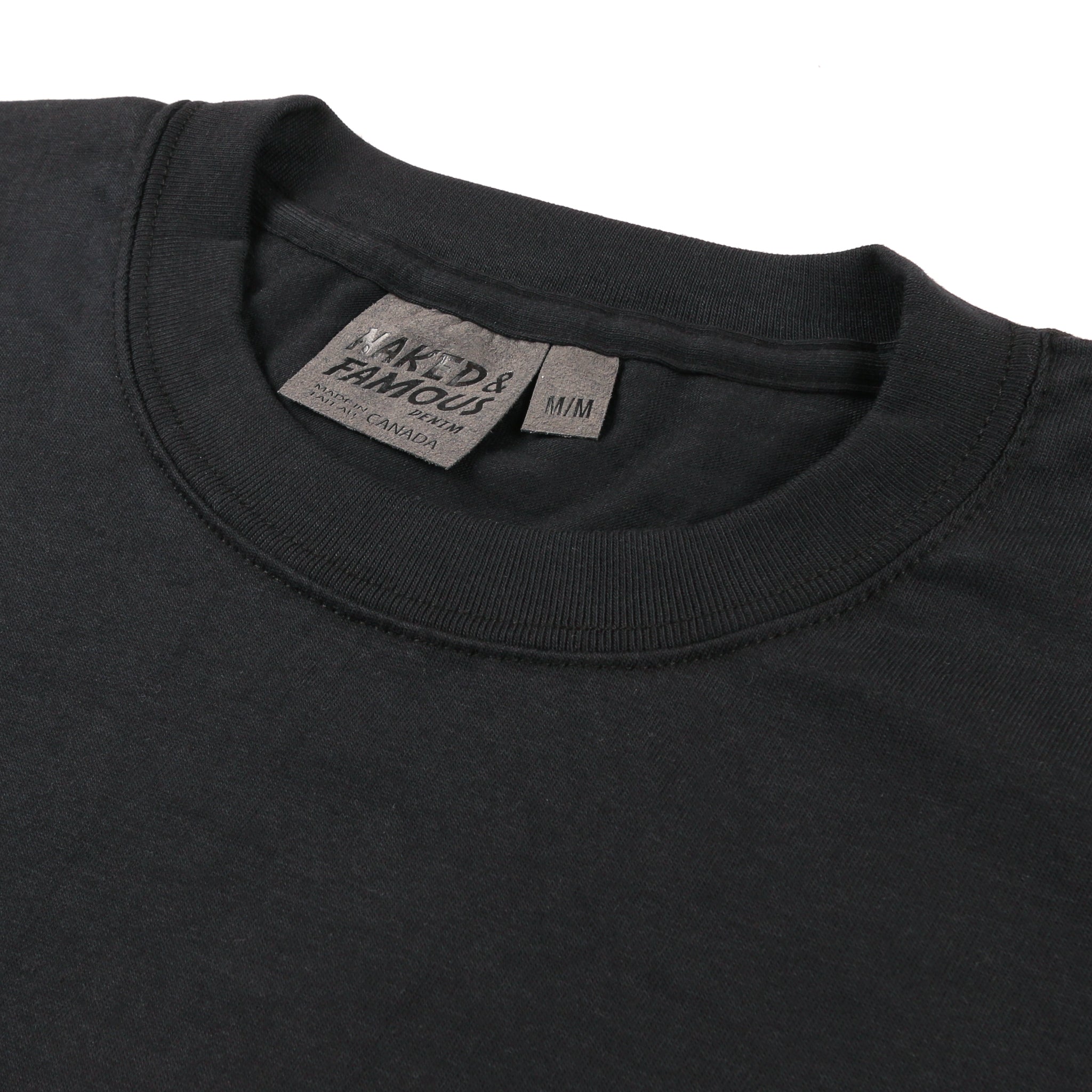 Circular Knit T-Shirt - Black by Naked & Famous Denim