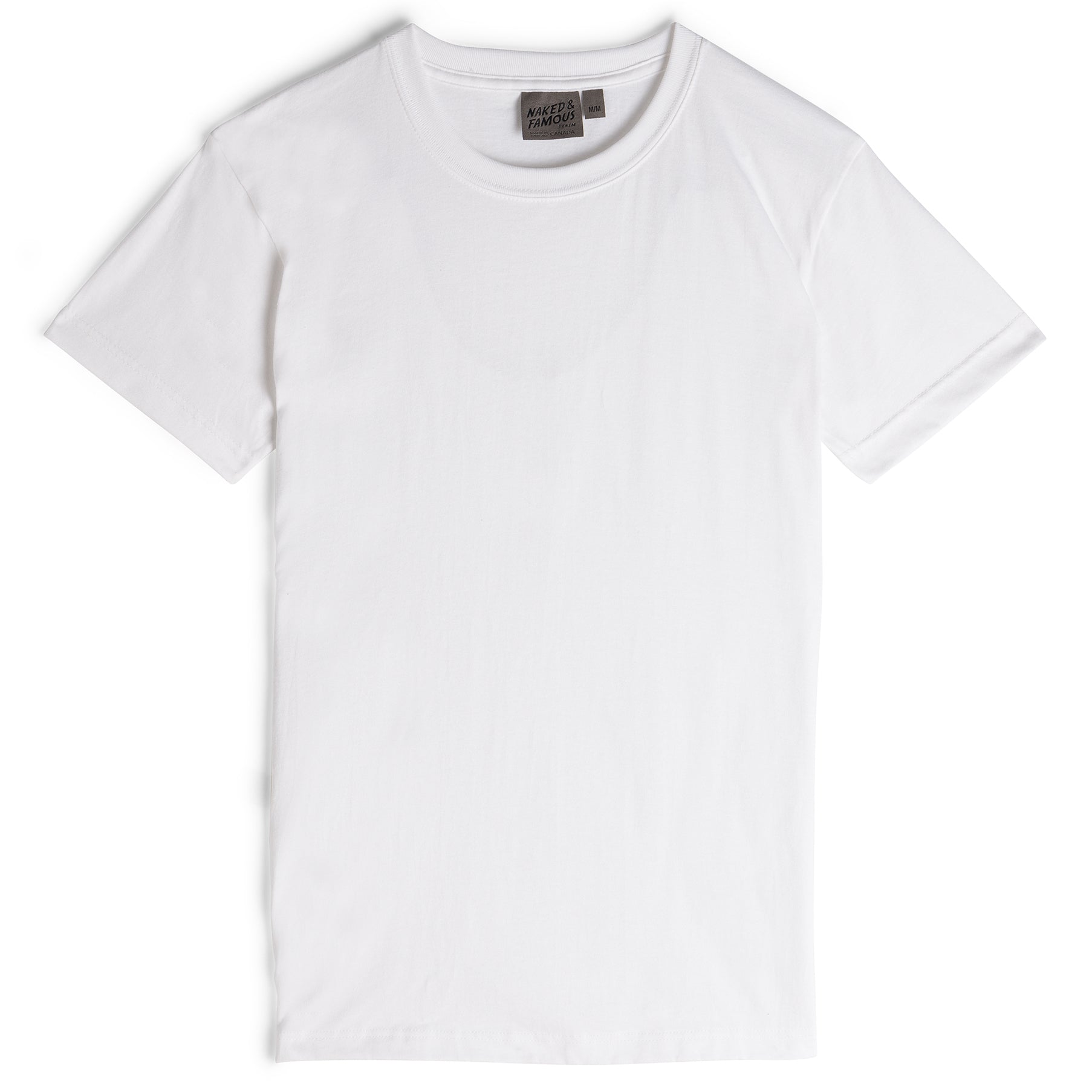 Circular Knit T-Shirt - White by Naked & Famous Denim