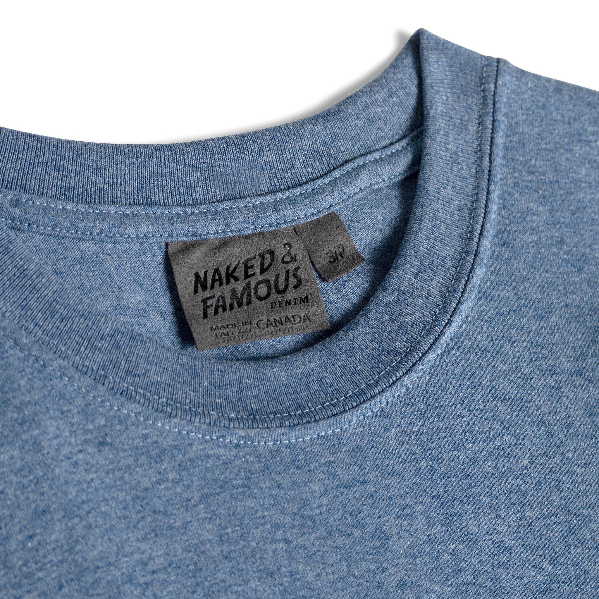 Circular Knit T-Shirt - Blue by Naked & Famous Denim