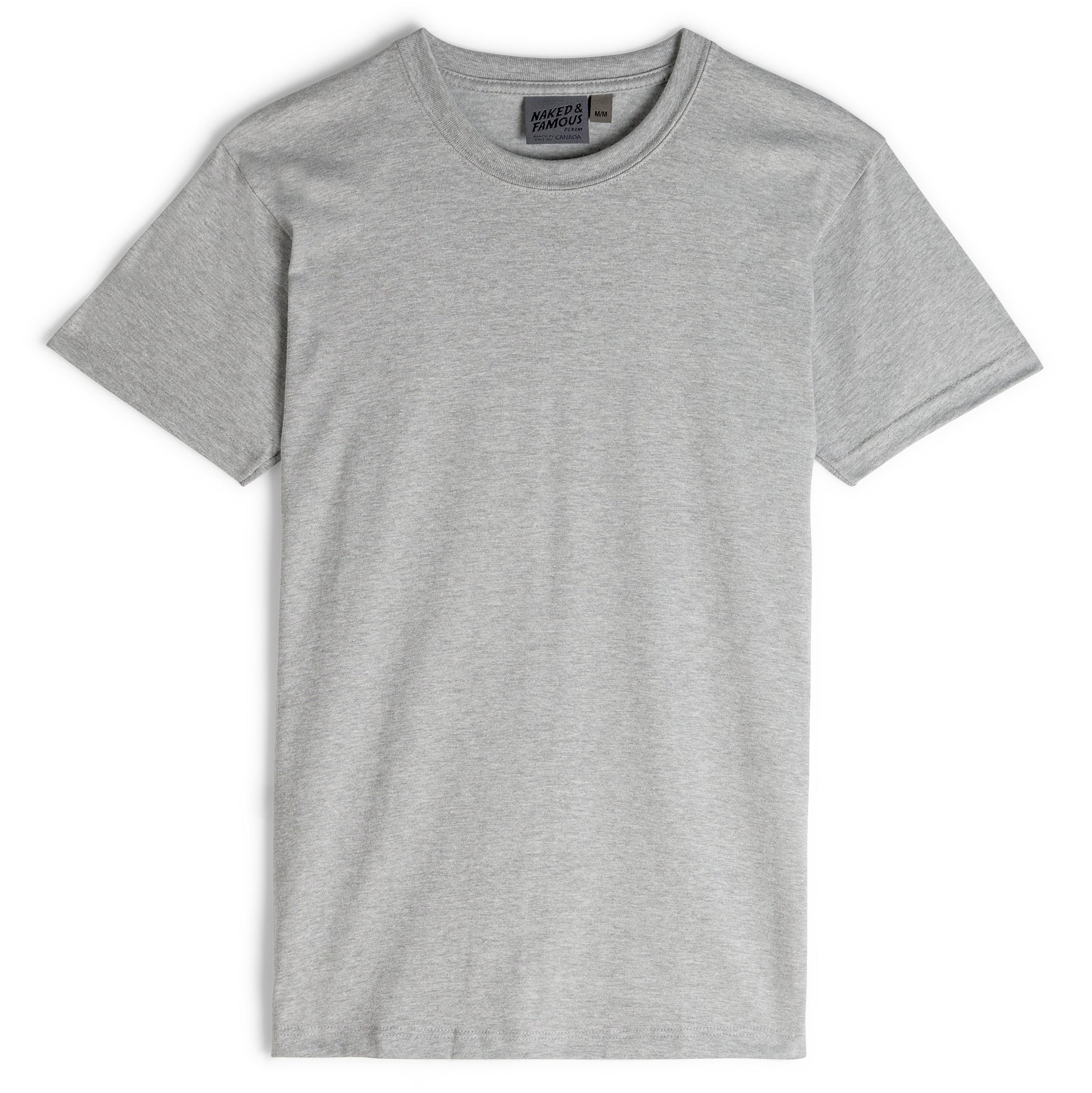 Circular Knit T-Shirt - Heather Grey by Naked & Famous Denim