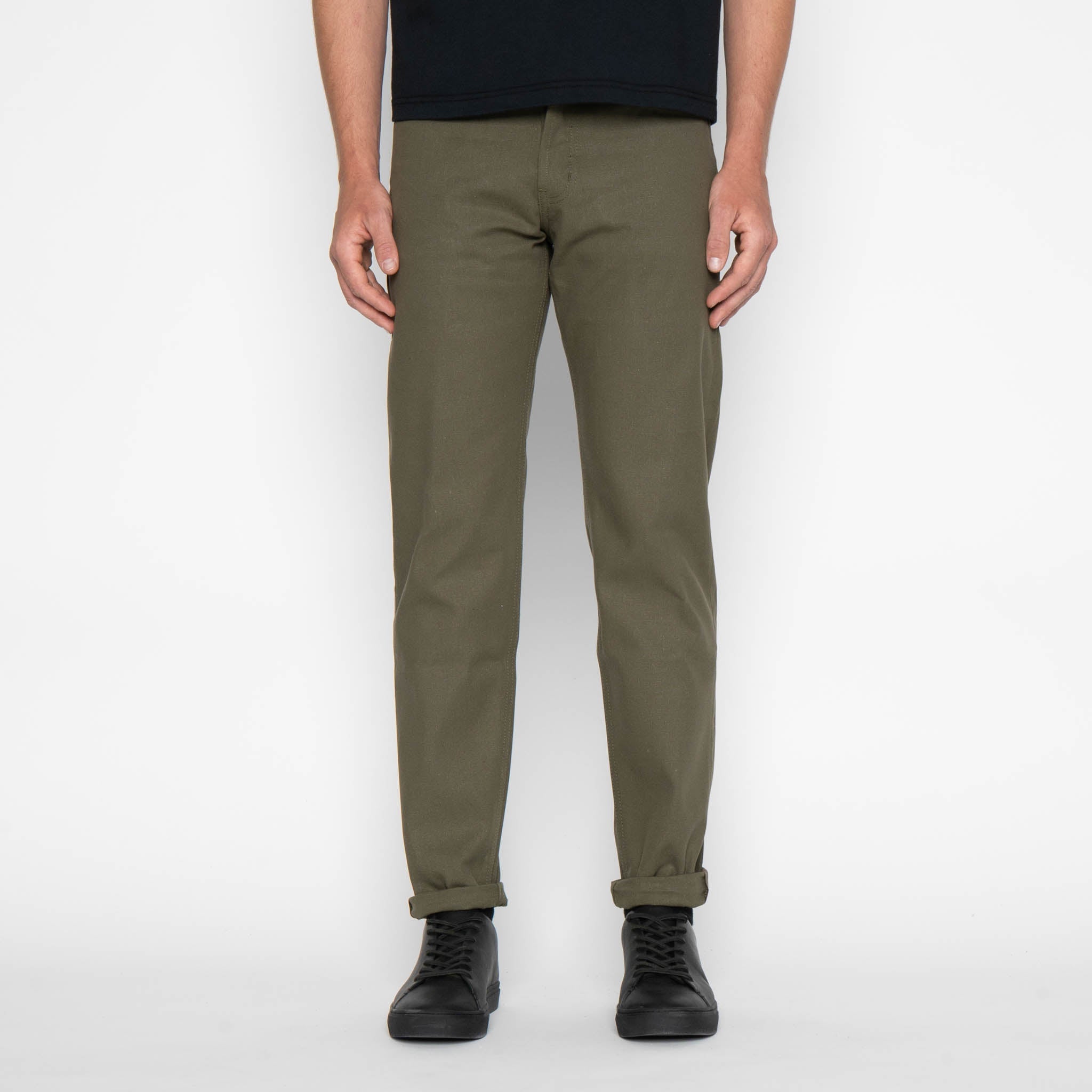 Easy Guy - Army Green Duck Selvedge by Naked & Famous Denim
