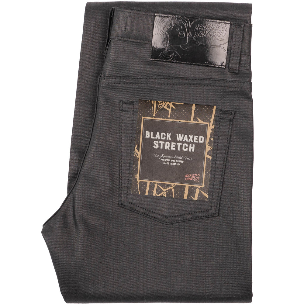 Groovy Guy - Wax Coated Black Stretch by Naked & Famous Denim