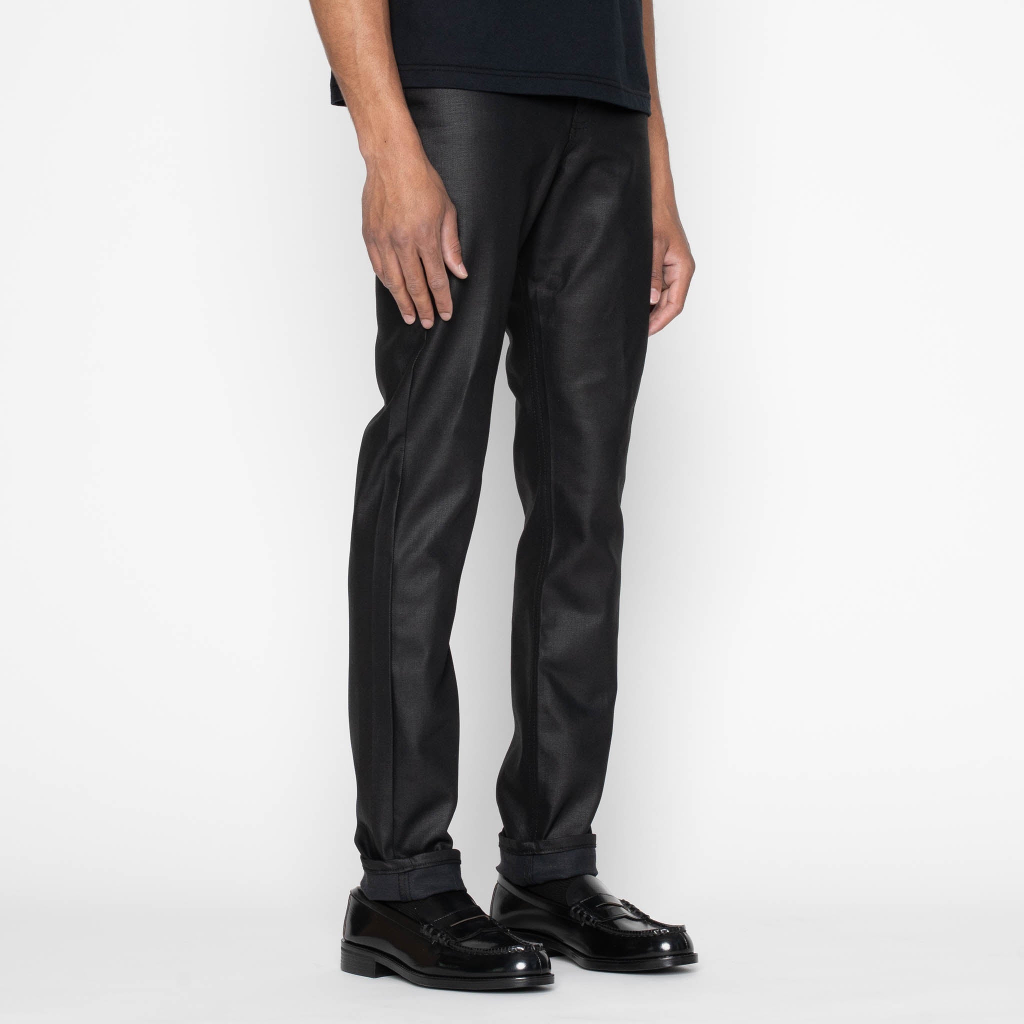 Weird Guy - Wax Coated Black Stretch by Naked & Famous Denim