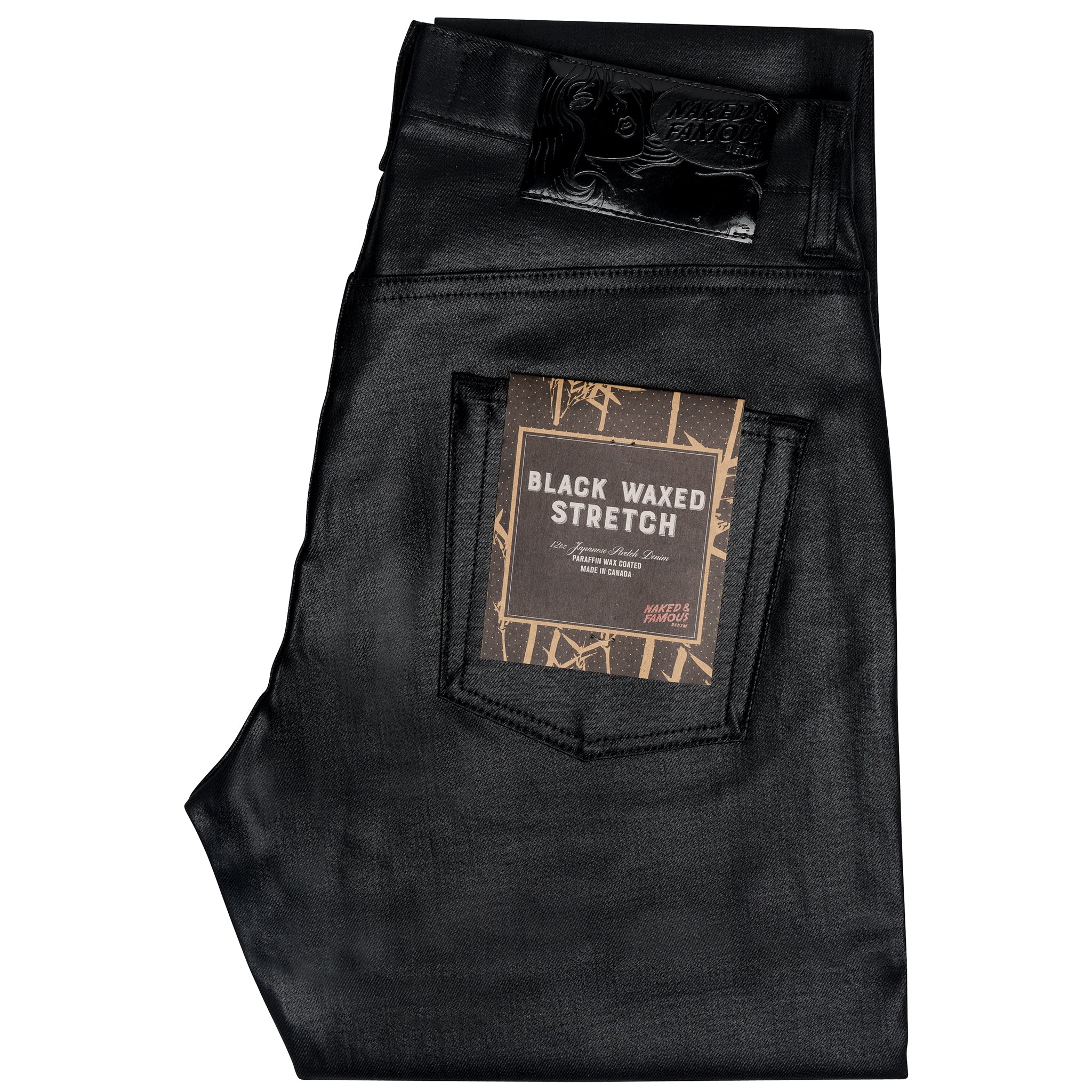 Easy Guy - Wax Coated Black Stretch by Naked & Famous Denim