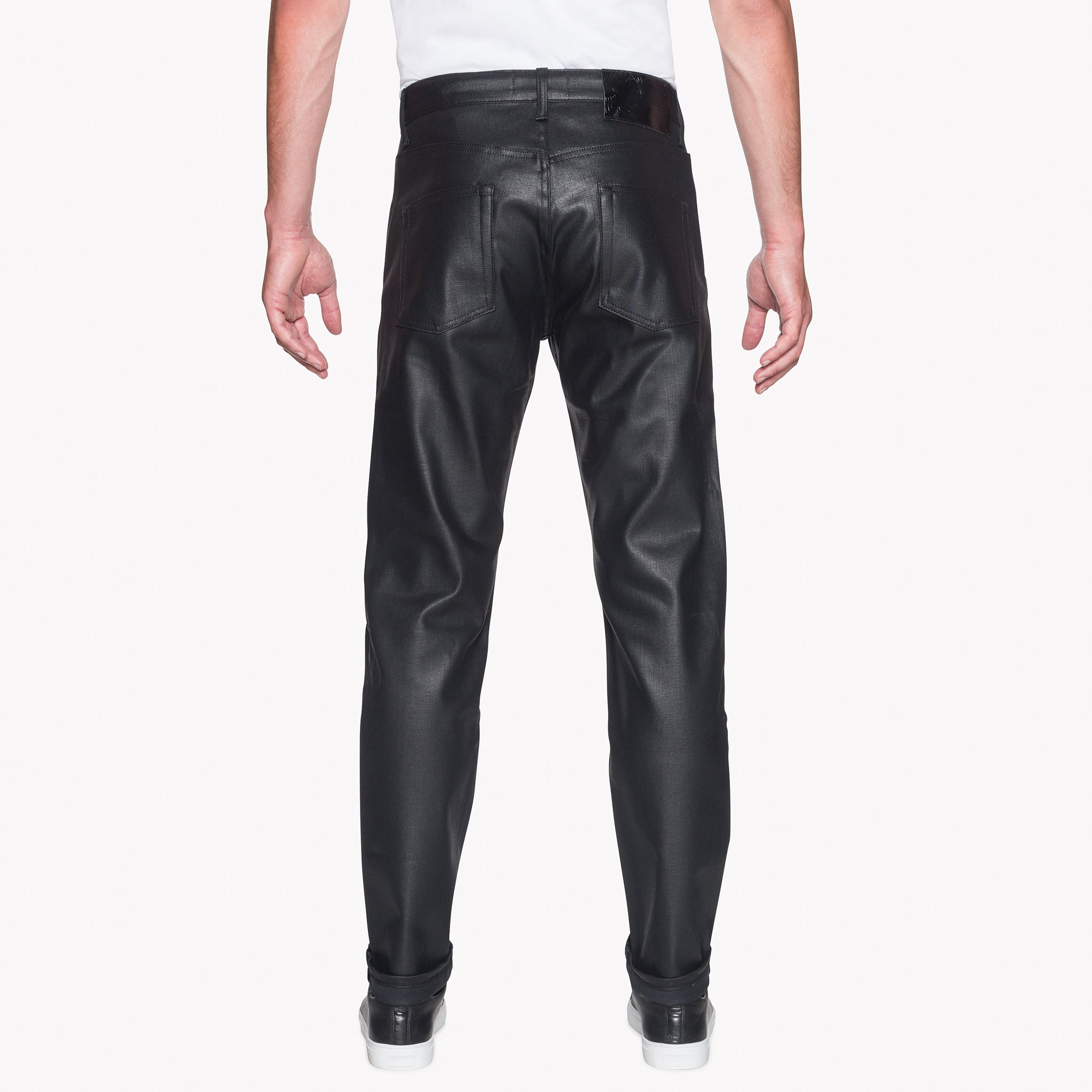 Easy Guy - Wax Coated Black Stretch by Naked & Famous Denim