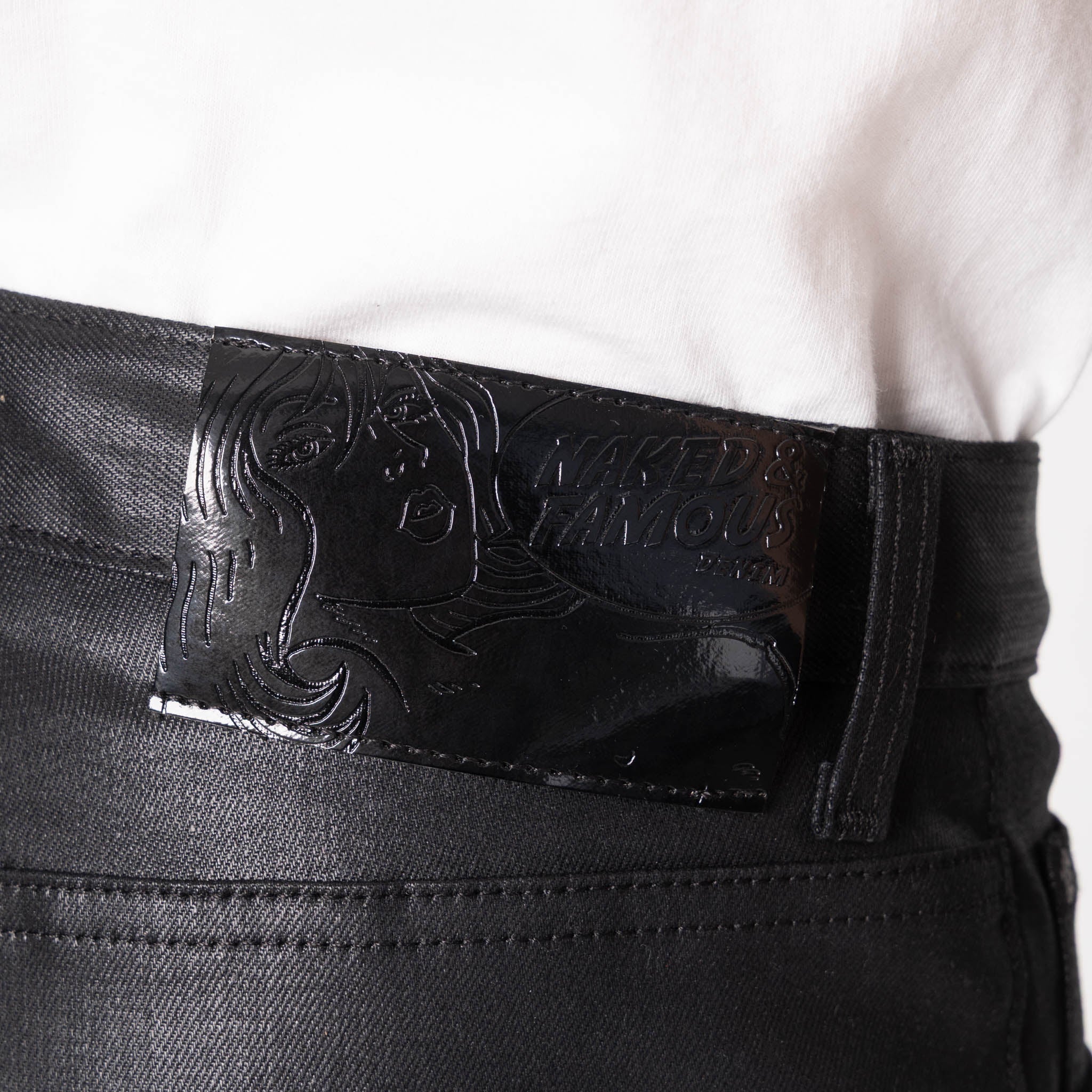 Strong Guy - Wax Coated Black Stretch by Naked & Famous Denim
