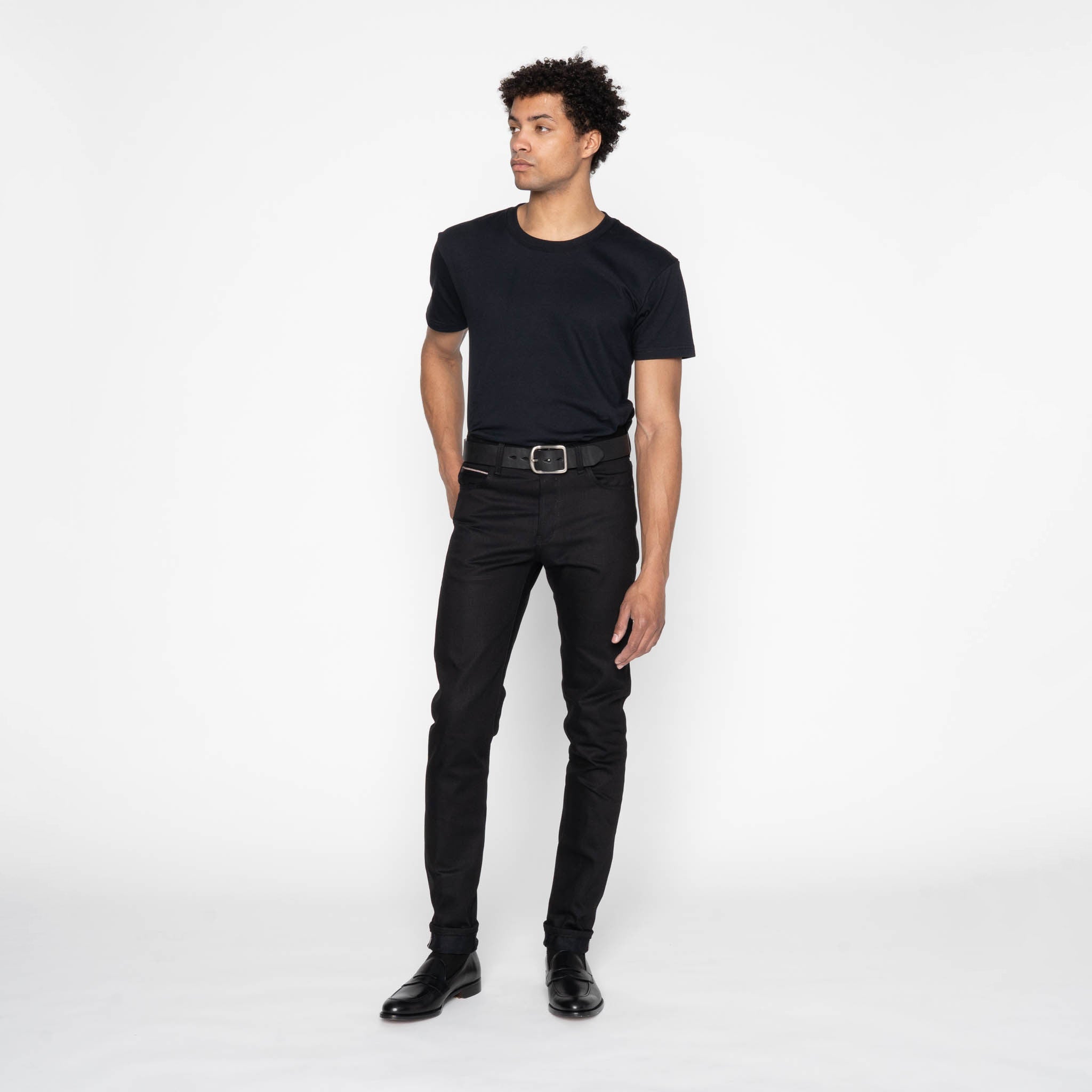Thick Belt - 7mm Bovine Leather - Black by Naked & Famous Denim
