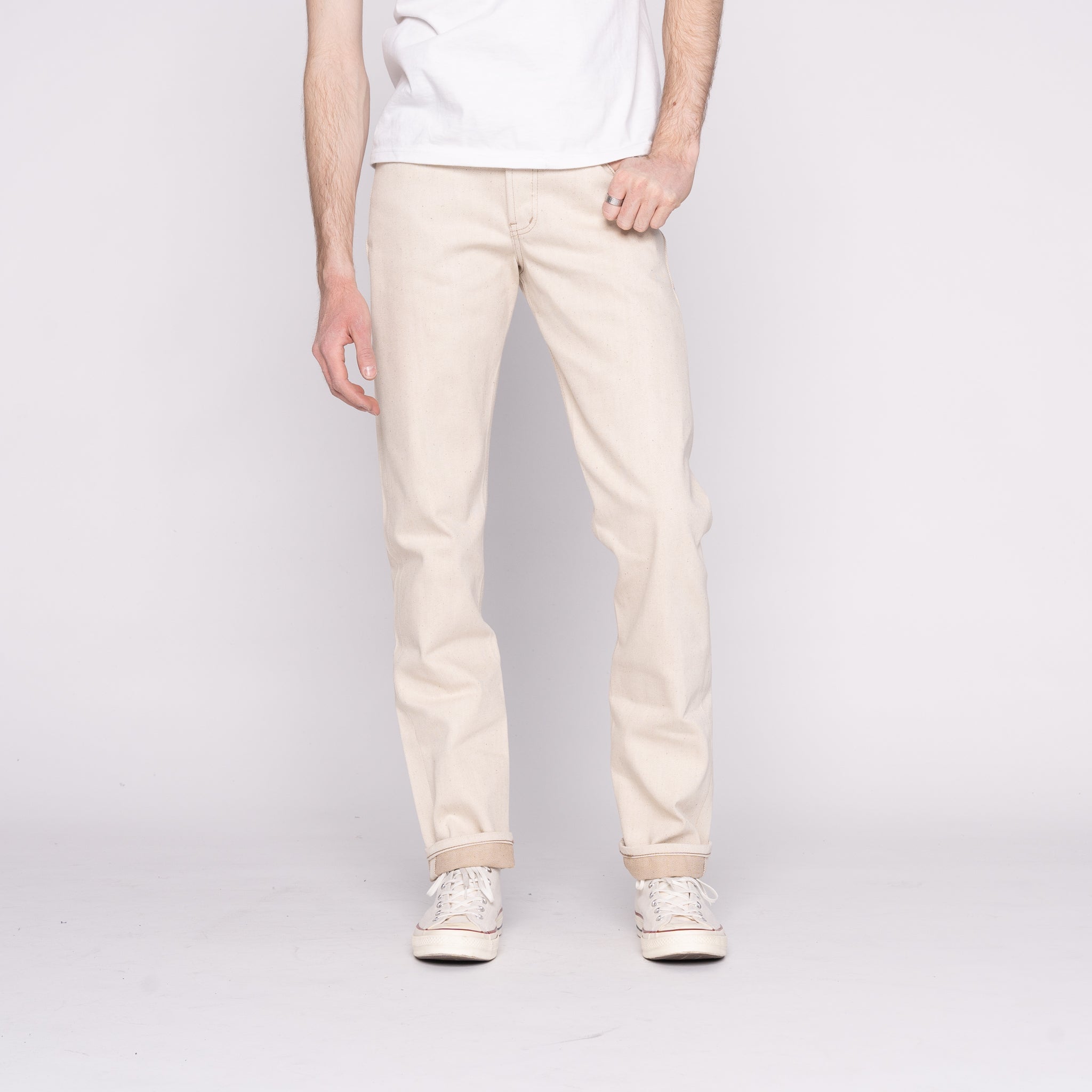 Invisble Guy - All Natural Ecru Foxfibre® Selvedge by Naked & Famous Denim