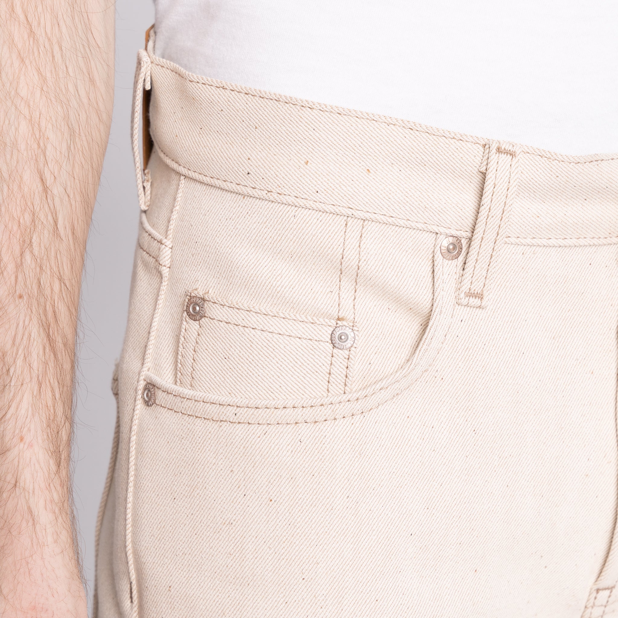 Strong Guy - All Natural Ecru Foxfibre® Selvedge by Naked & Famous Denim