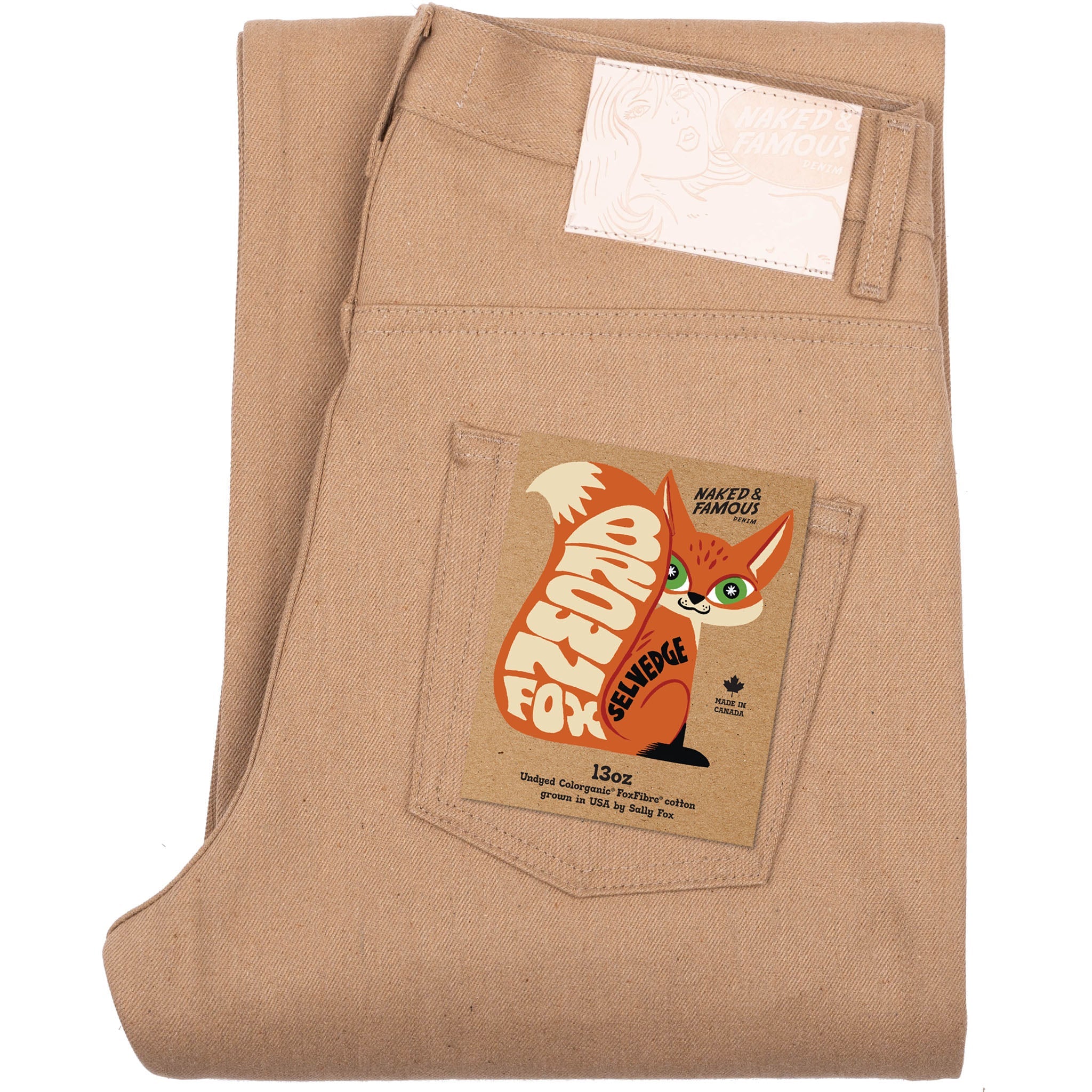 Strong Guy - Brown Fox Selvedge - Brown by Naked & Famous Denim