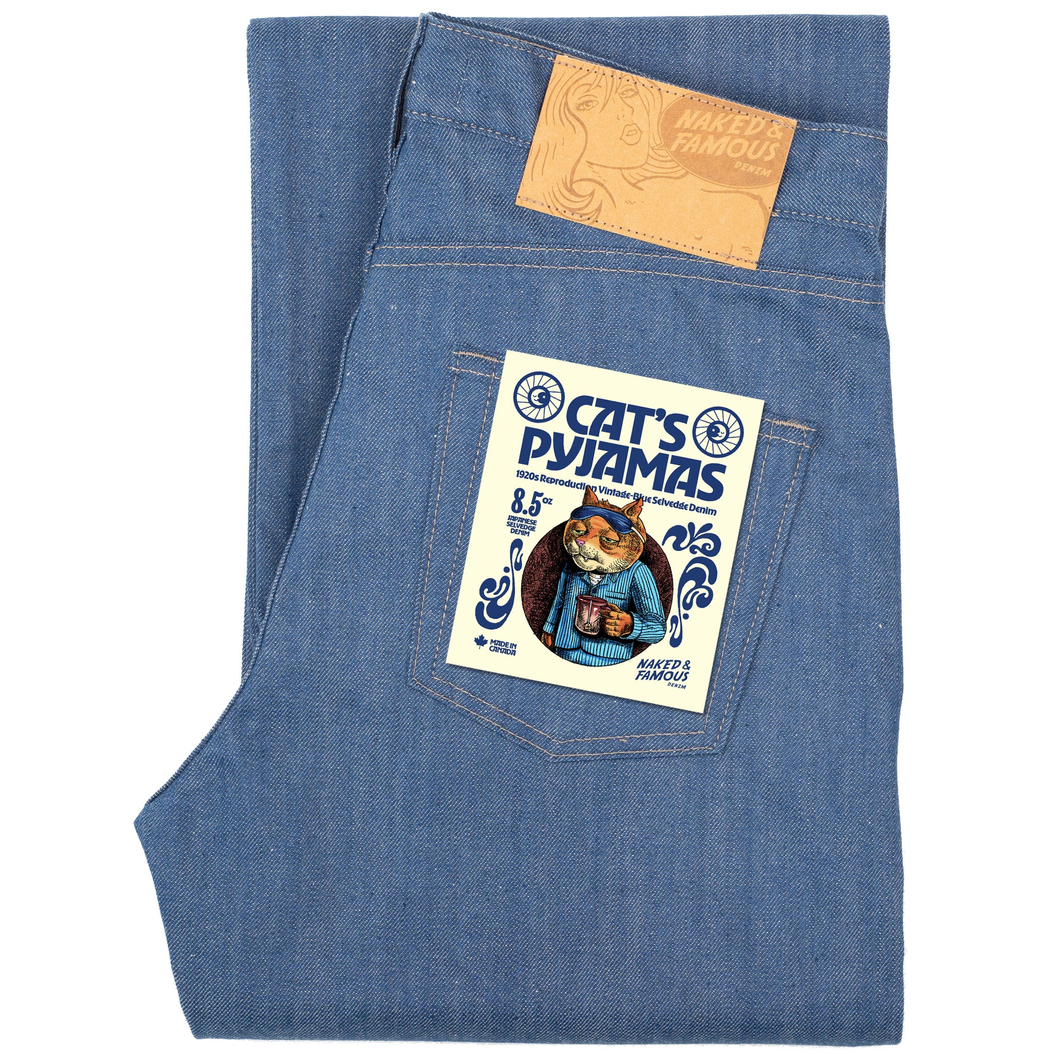 Strong Guy - The Cat’s Pyjamas Selvedge - Blue by Naked & Famous Denim