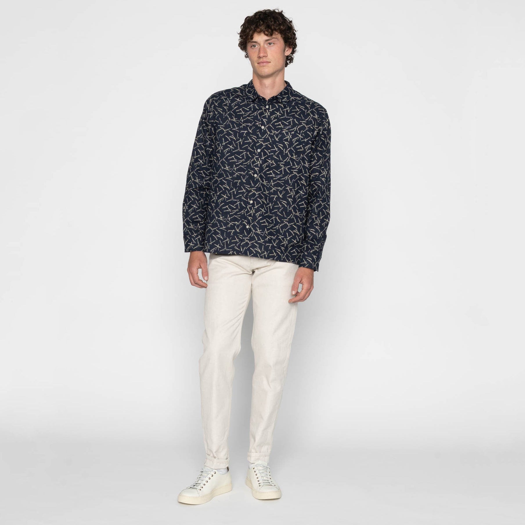 True Shirt - Matsuba Pine Needles - Indigo by Naked & Famous Denim