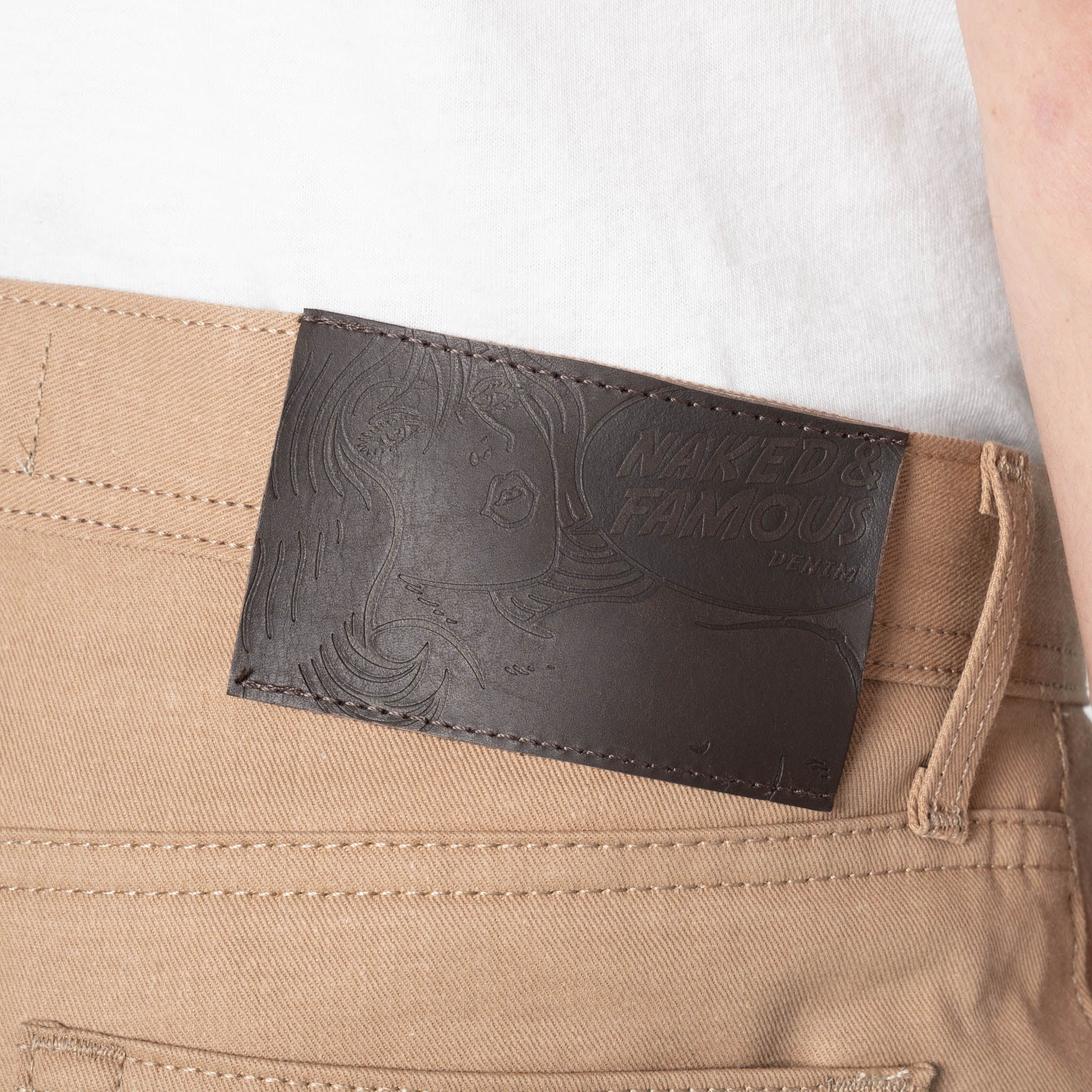 Weird Guy - Selvedge Slacks Beige by Naked & Famous Denim