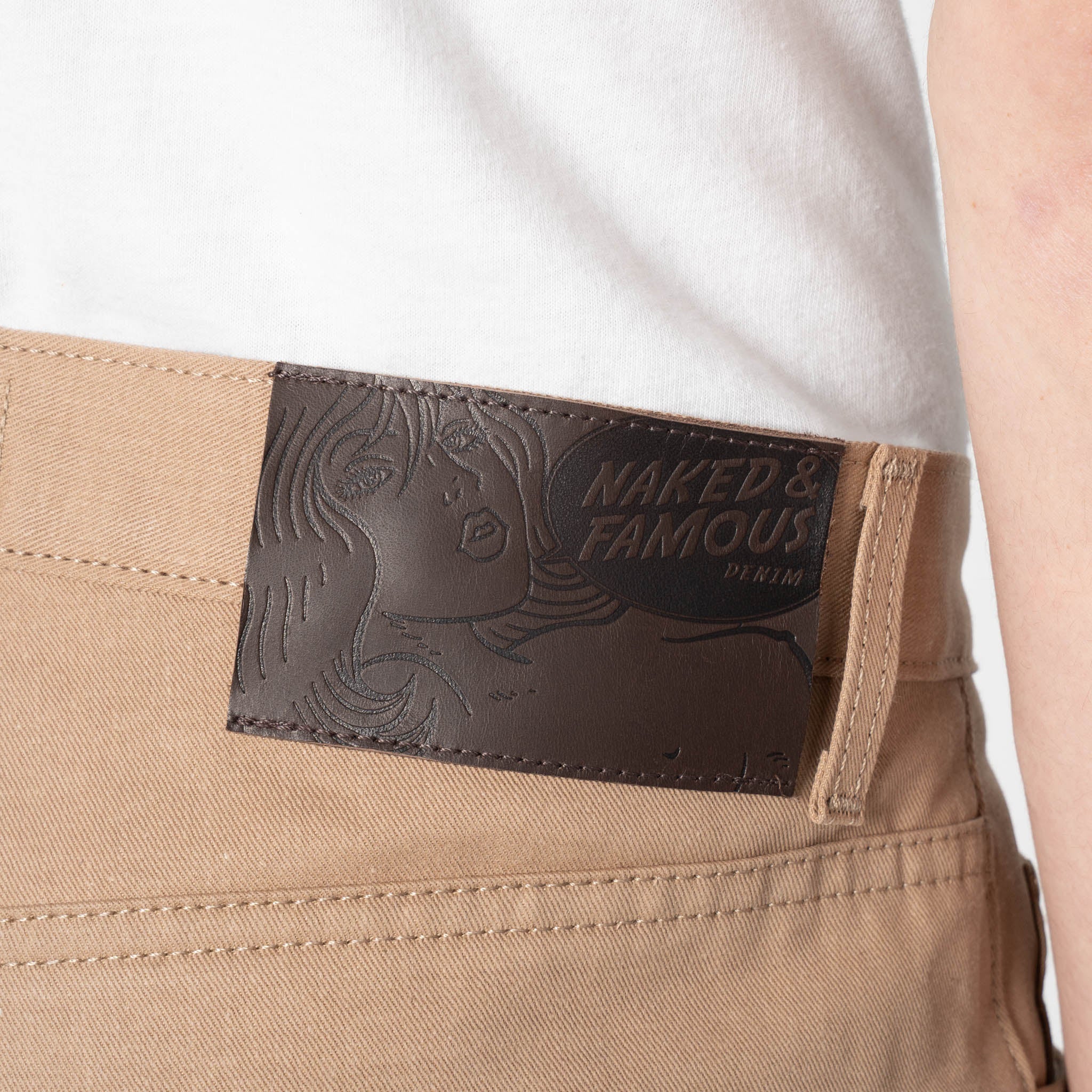 Easy Guy - Selvedge Slacks Beige by Naked & Famous Denim