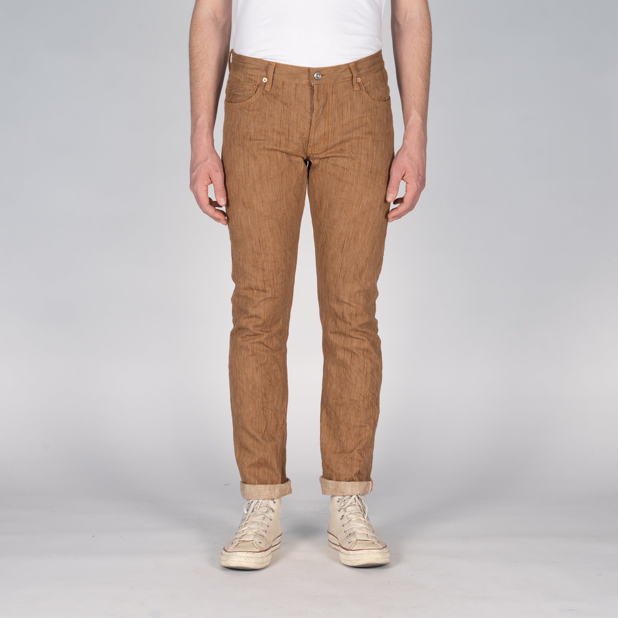 Super Guy - MIJ11 - Tokushima Hand Dyed Kakishibu Selvedge by Naked & Famous Denim