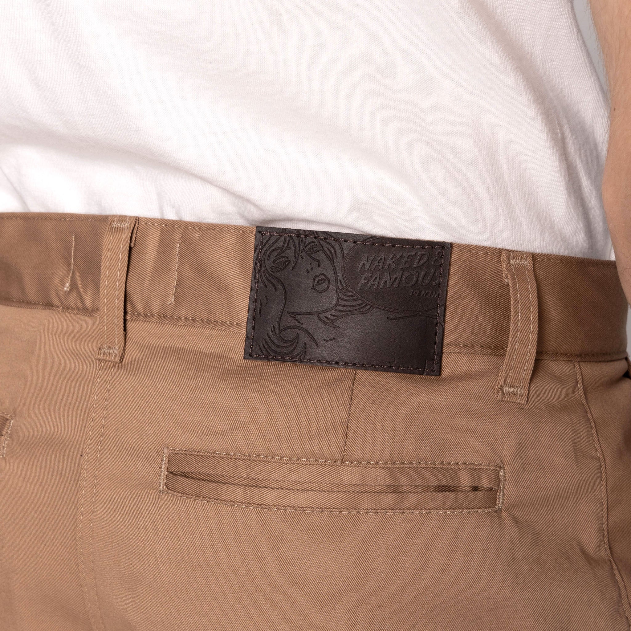 Straight Chino - Beige Stretch Twill by Naked & Famous Denim