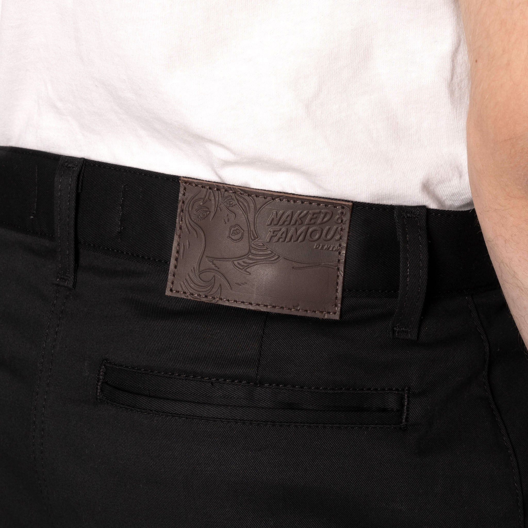 Straight Chino - Black Stretch Twill by Naked & Famous Denim