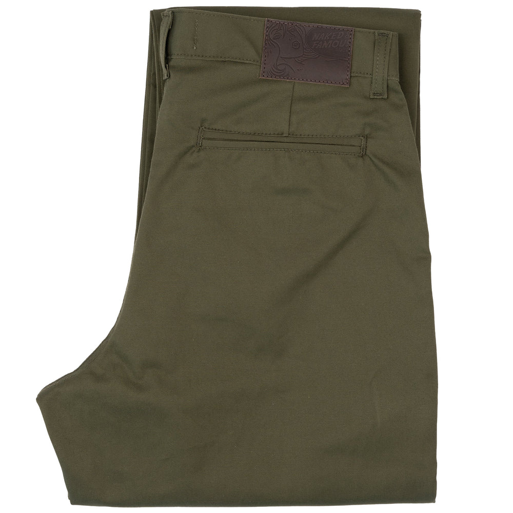 Straight Chino - Green Stretch Twill by Naked & Famous Denim