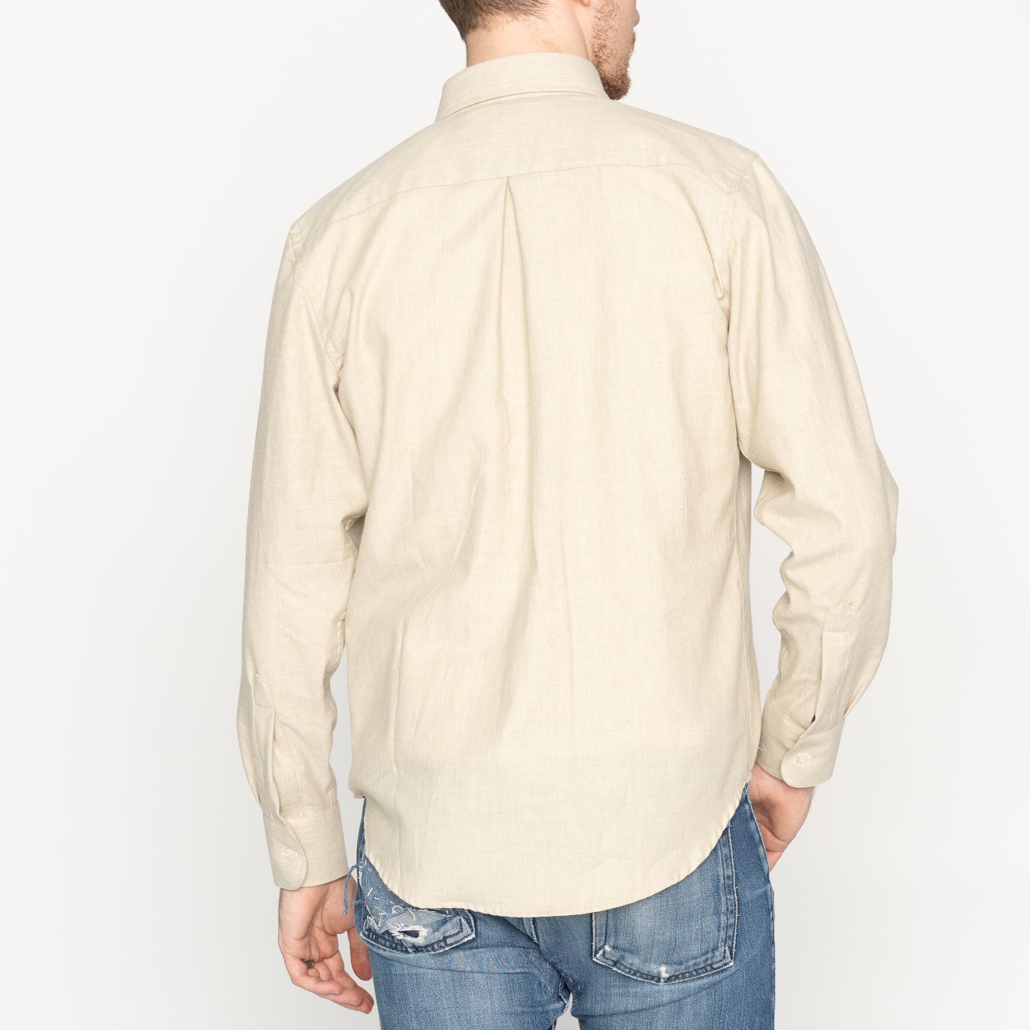 Easy Shirt - Melange Soft Twill - Pale Taupe by Naked & Famous Denim