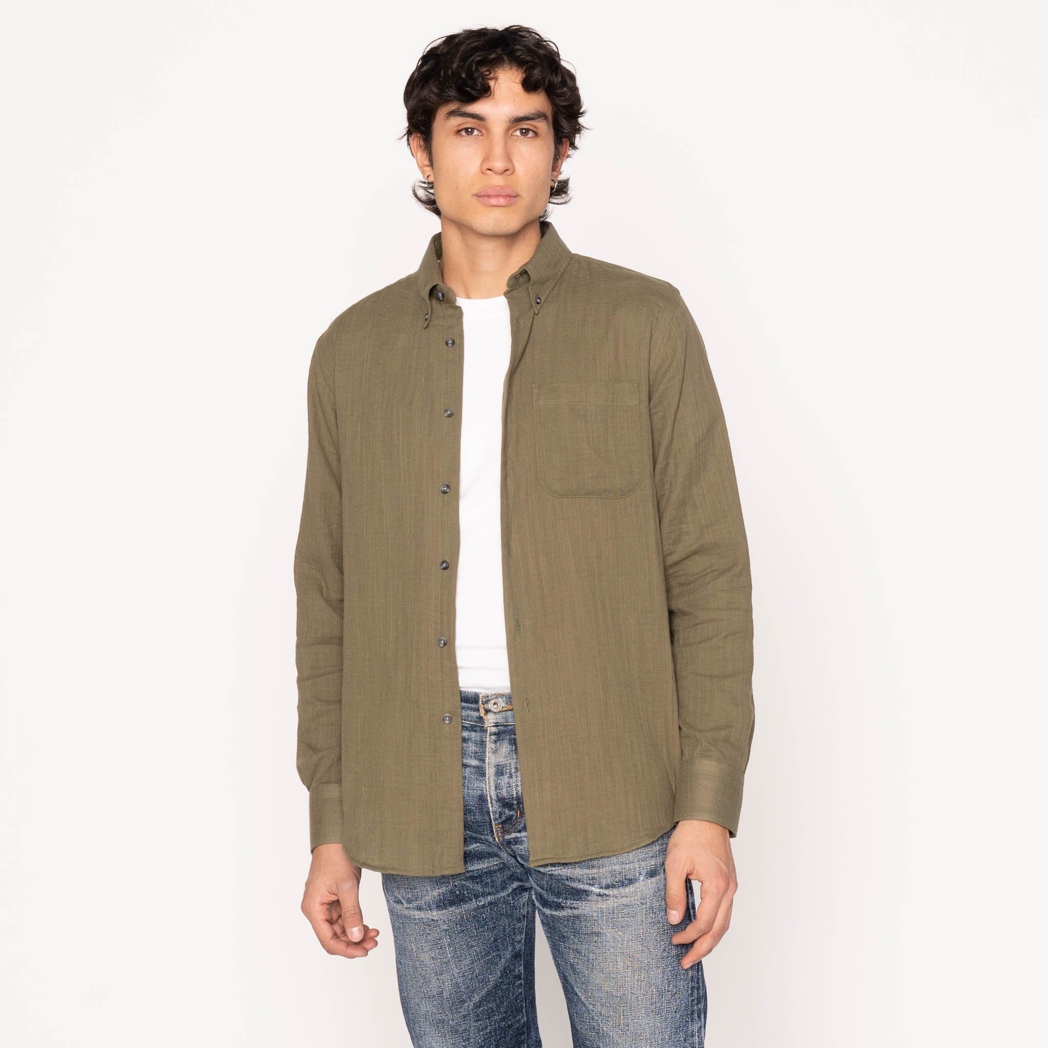 Easy Shirt - Double Weave Slub Gauze - Juniper by Naked & Famous Denim