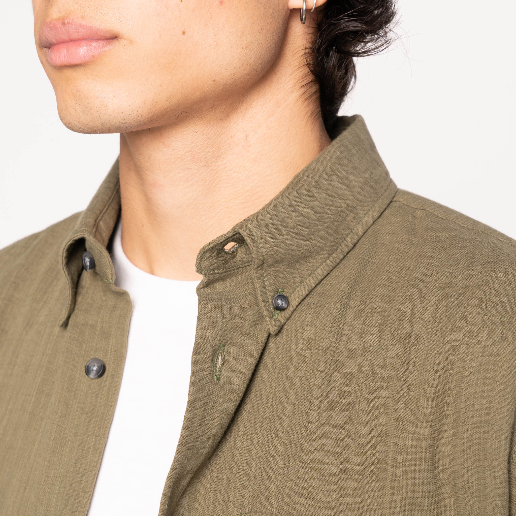 Easy Shirt - Double Weave Slub Gauze - Juniper by Naked & Famous Denim