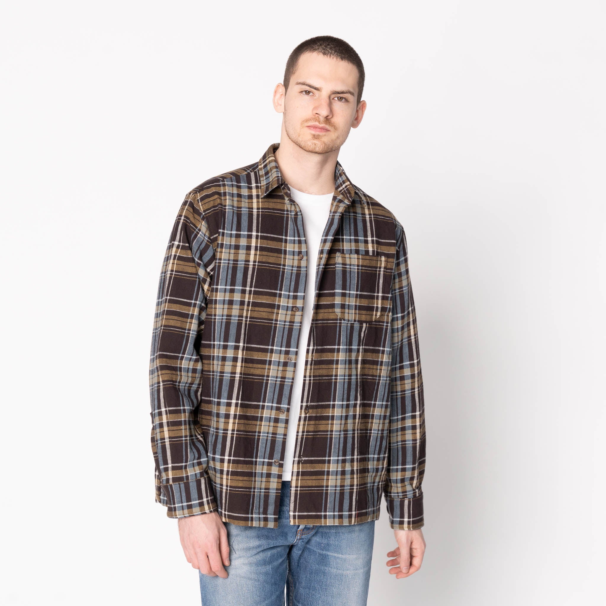 True Shirt - Slub Yarn Flannel - Navy