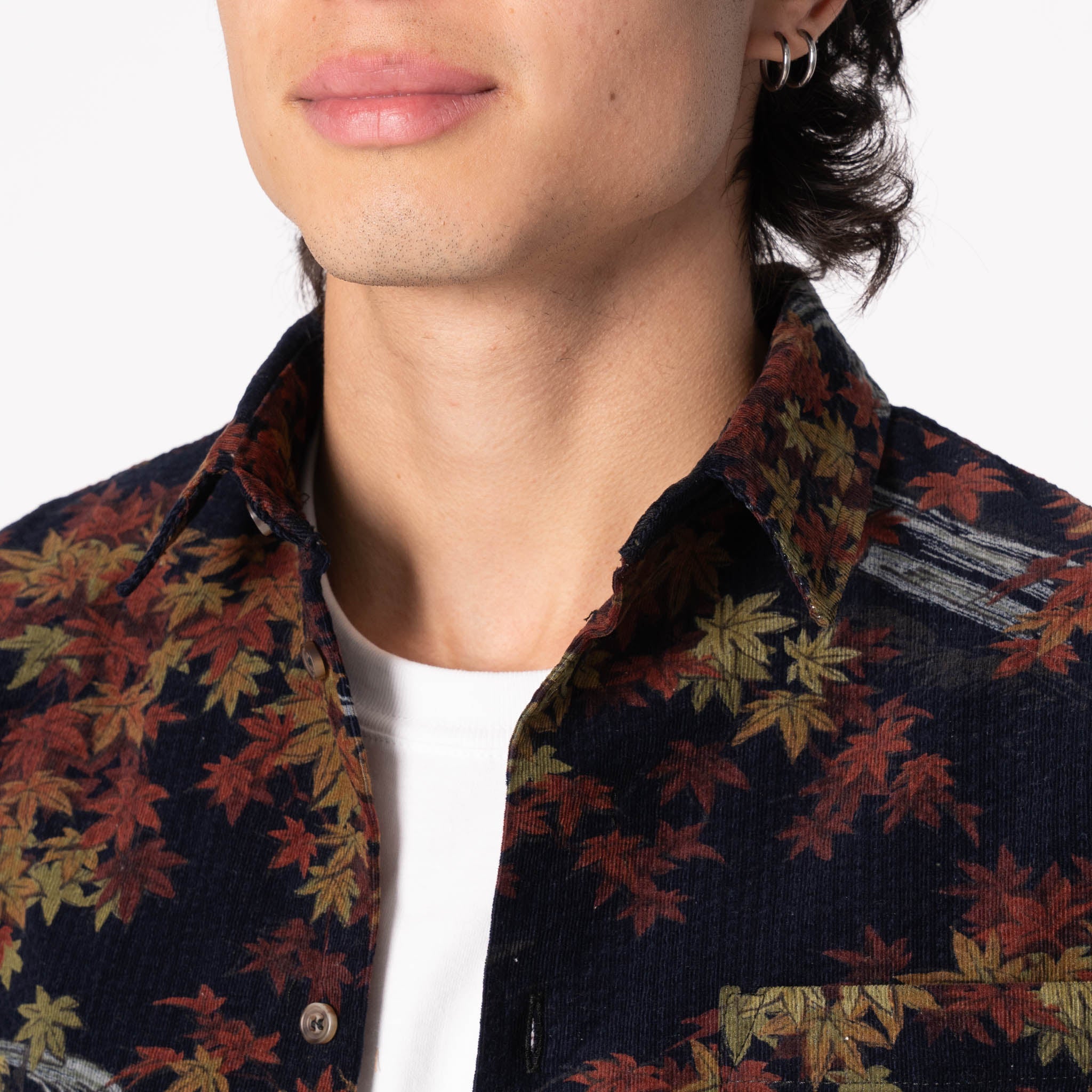 True Shirt - Printed - Autumn - Navy by Naked & Famous Denim