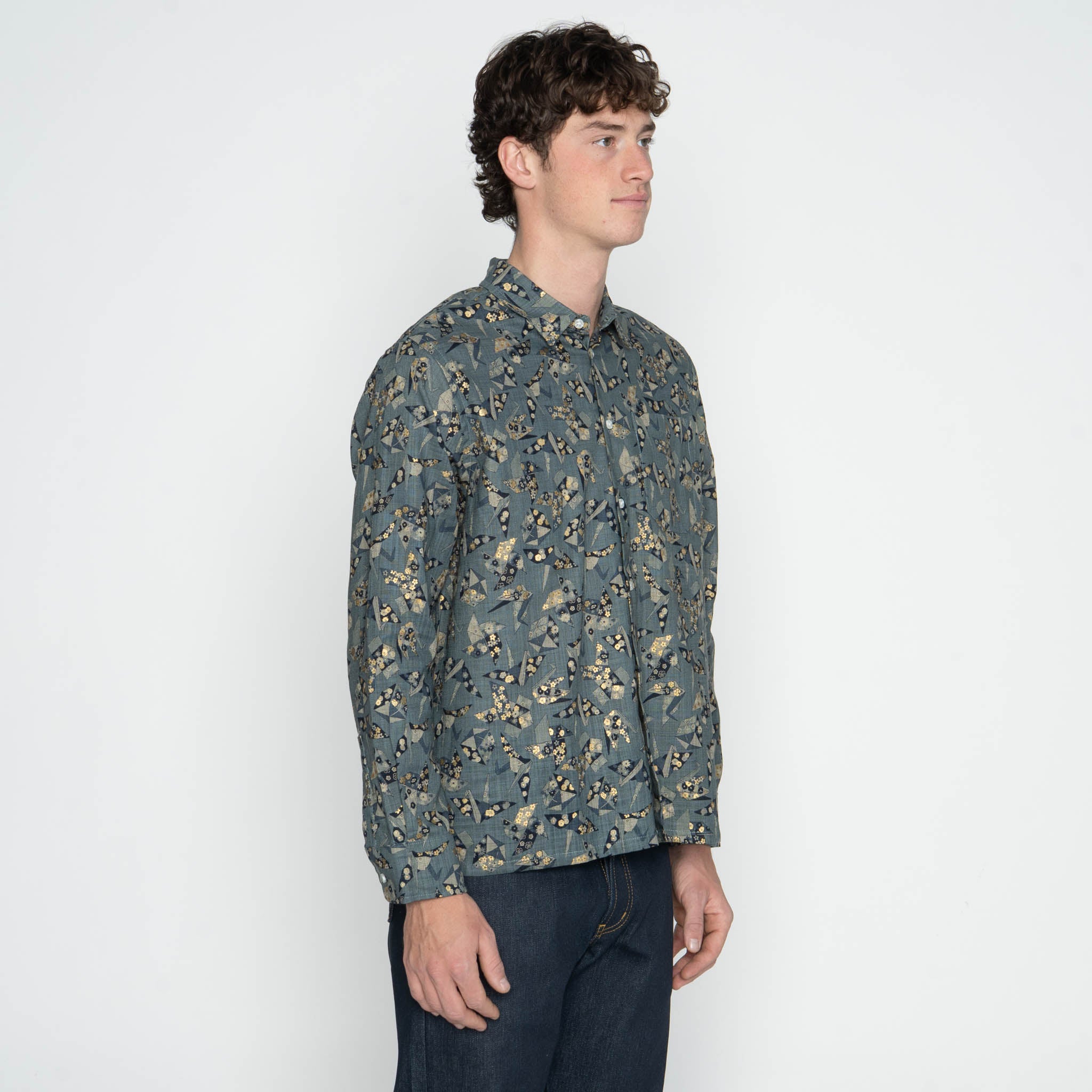 True Shirt - Origami Poplin - Blue by Naked & Famous Denim