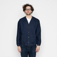 Wise Guy Jacket - Vertical Slub Denim - Indigo by Naked & Famous Denim
