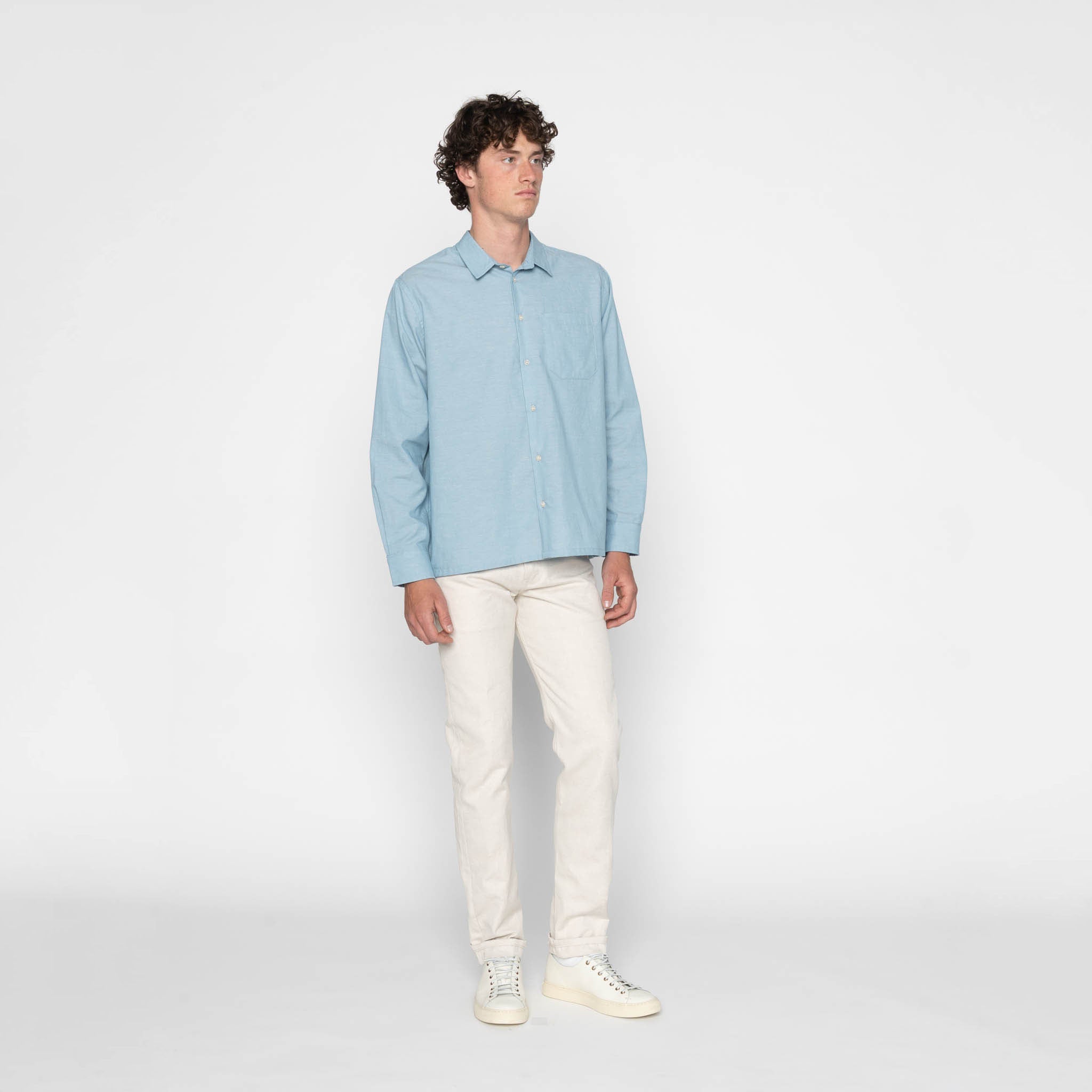 True Shirt - Selvedge Chambray - Pale Blue by Naked & Famous Denim