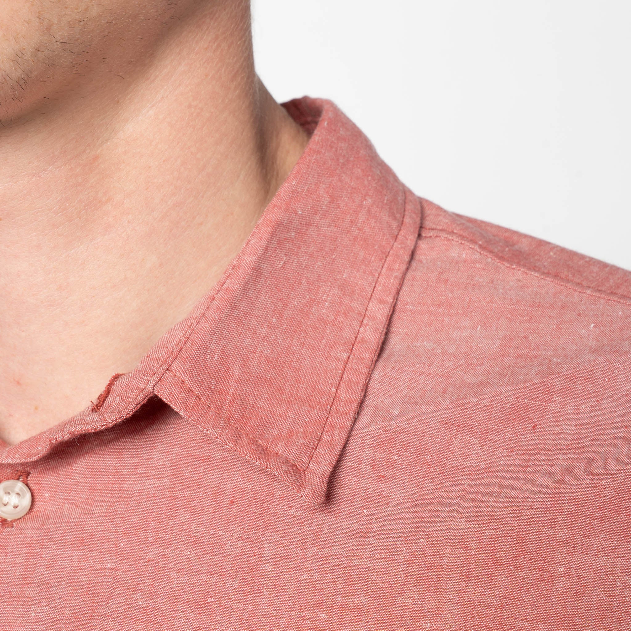 True Shirt - Selvedge Chambray - Red by Naked & Famous Denim