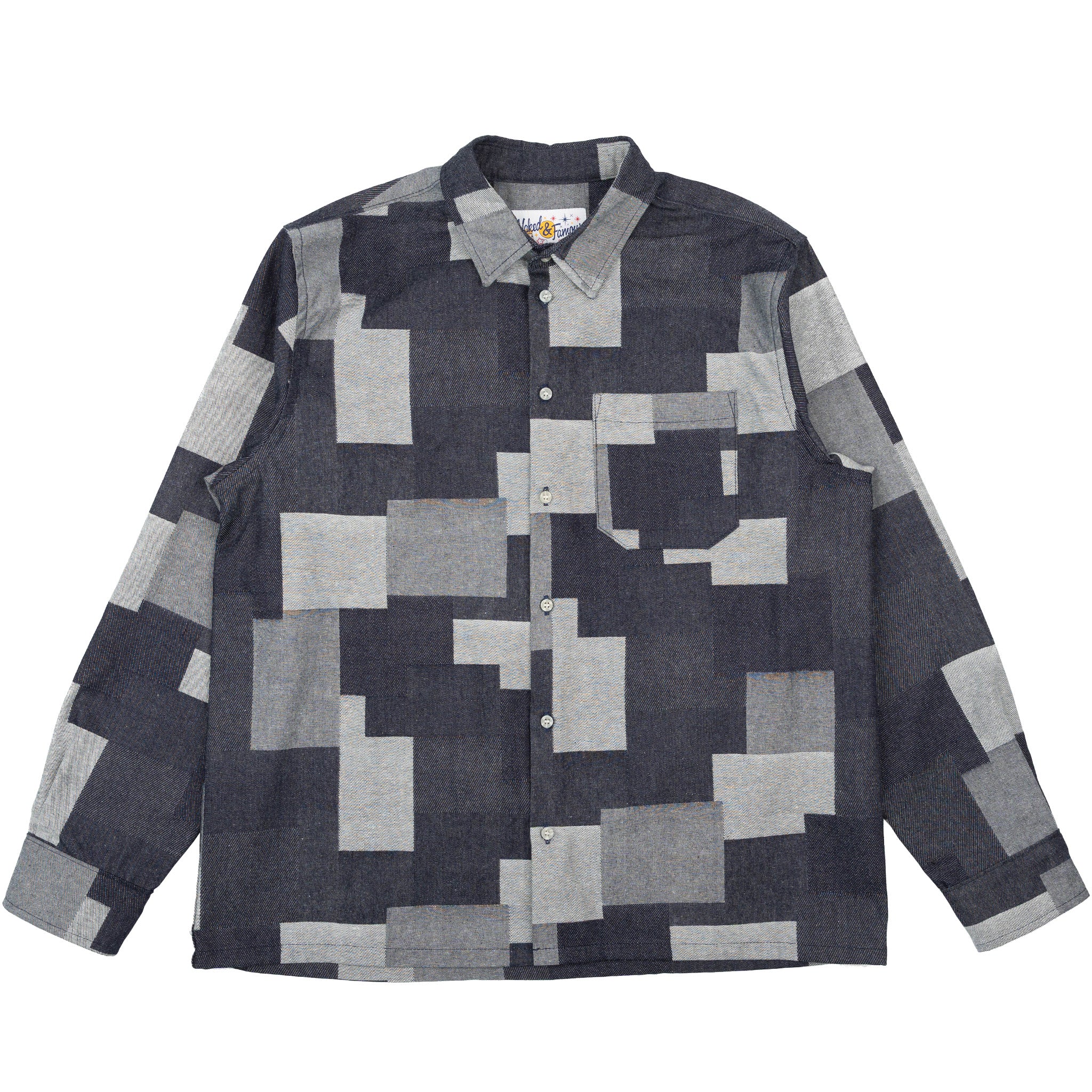 True Shirt - Jacquard Denim - Indigo by Naked & Famous Denim