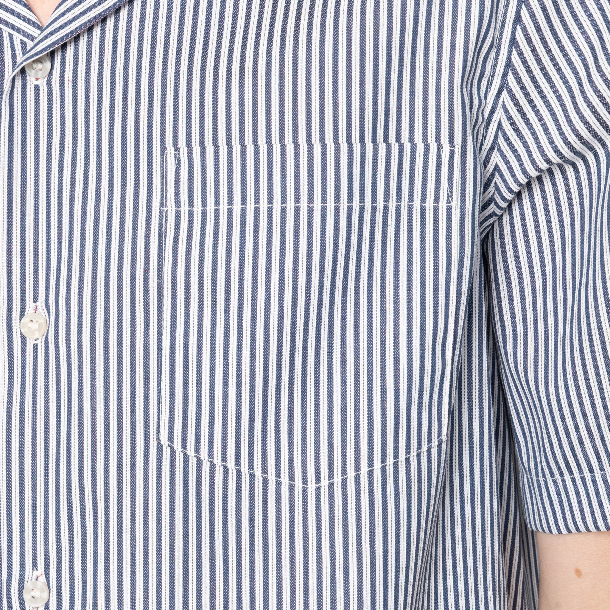 Aloha Shirt - Double Double Stripes - Blue by Naked & Famous Denim