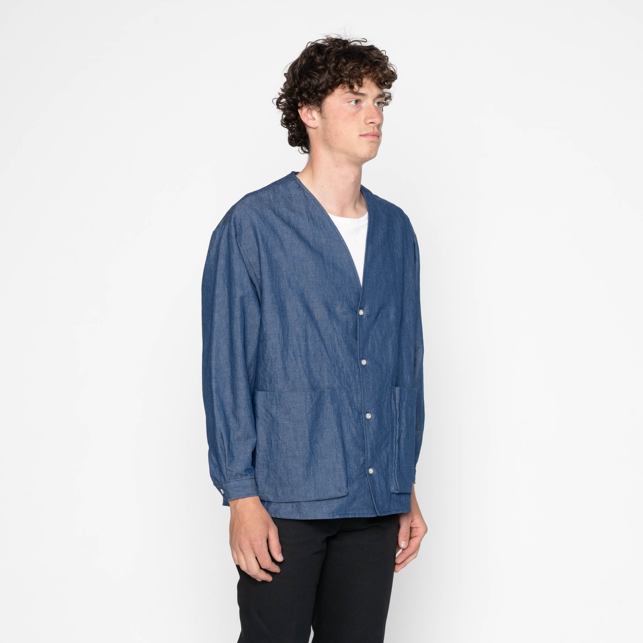 Wise Guy - Linen Blend Denim - Indigo by Naked & Famous Denim