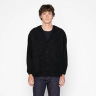 Wise Guy Jacket - Linen Blend Denim - Black by Naked & Famous Denim