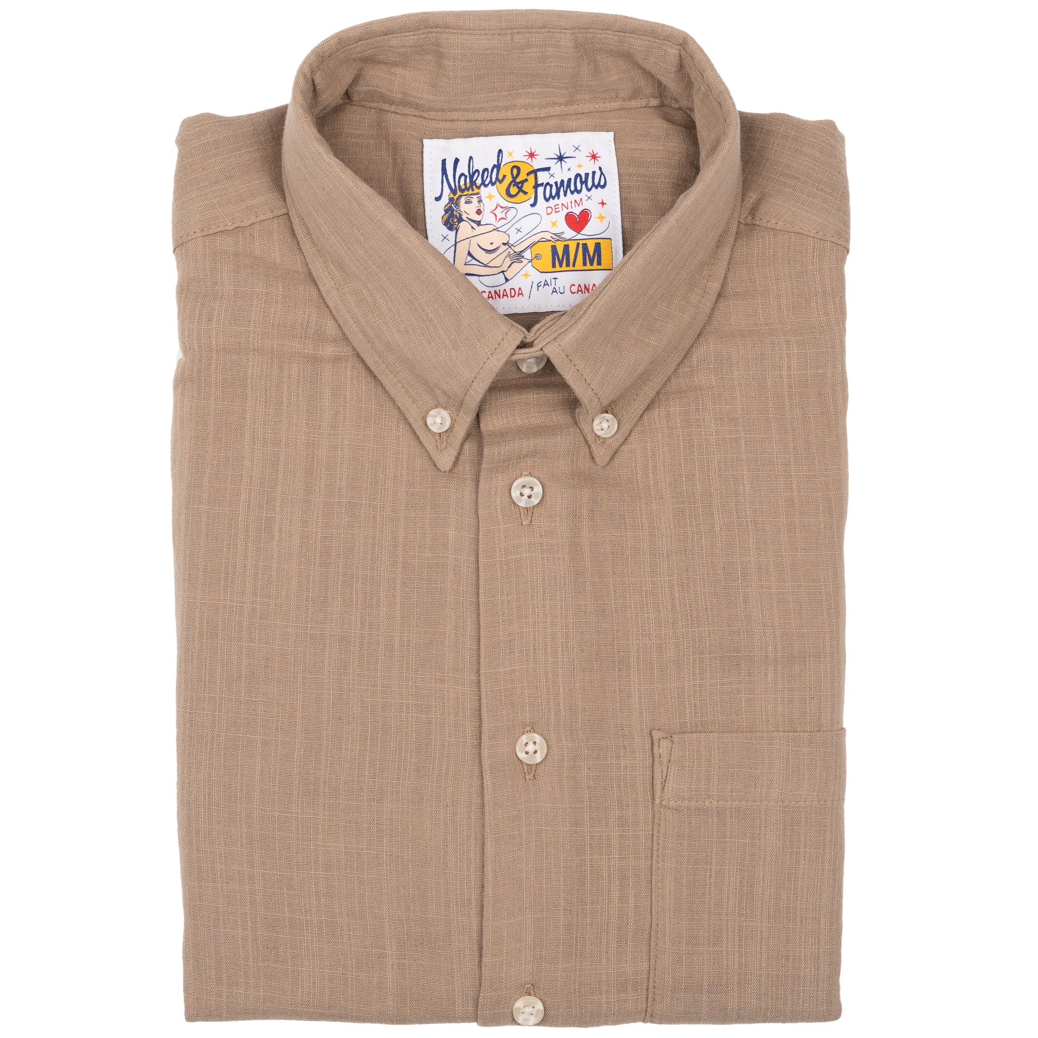 Easy Shirt - Double Weave Slub Gauze - Sand by Naked & Famous Denim