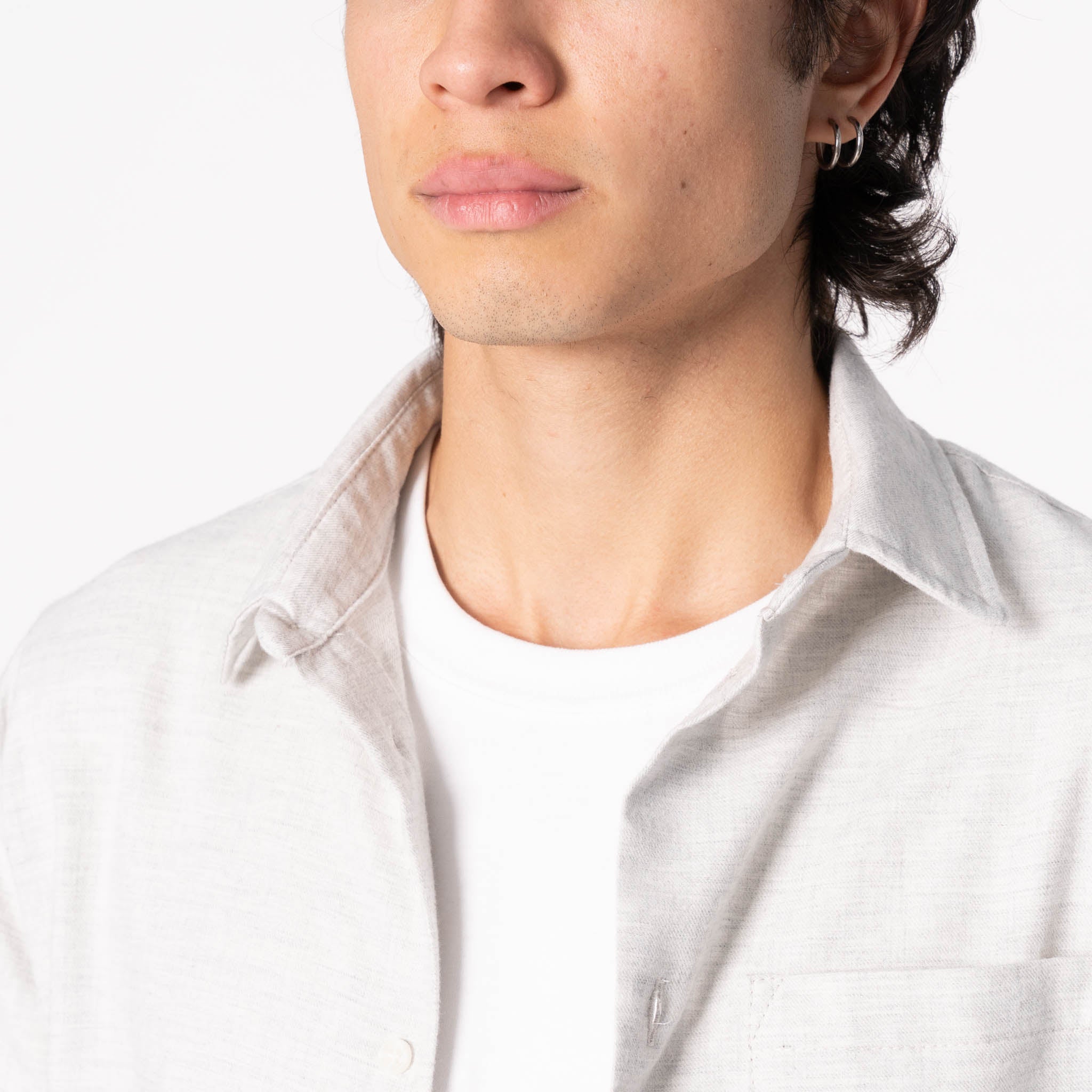 True Shirt - Soft Twill - Pale Grey by Naked & Famous Denim