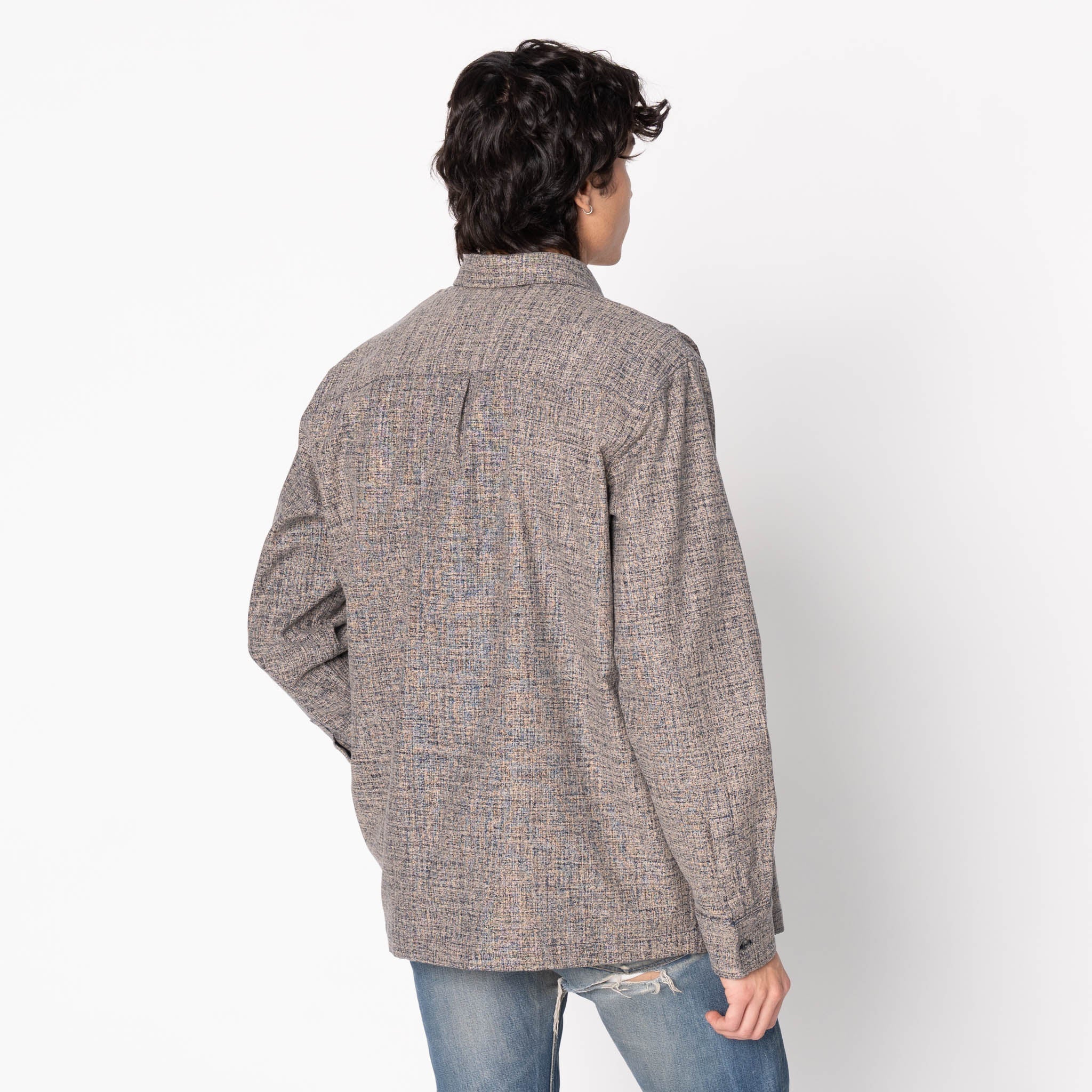 True Shirt - Kimono Scramble - Indigo by Naked & Famous Denim