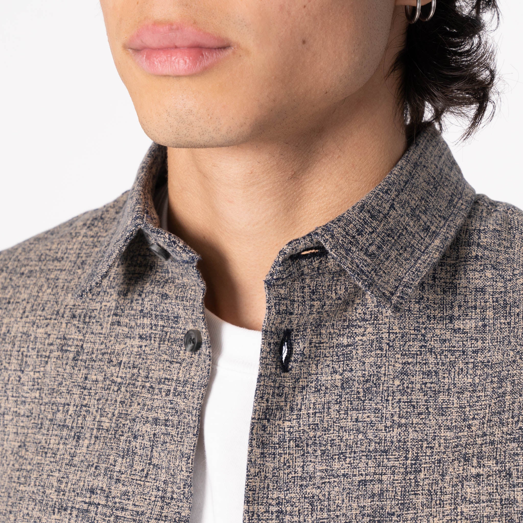 True Shirt - Kimono Scramble - Indigo by Naked & Famous Denim