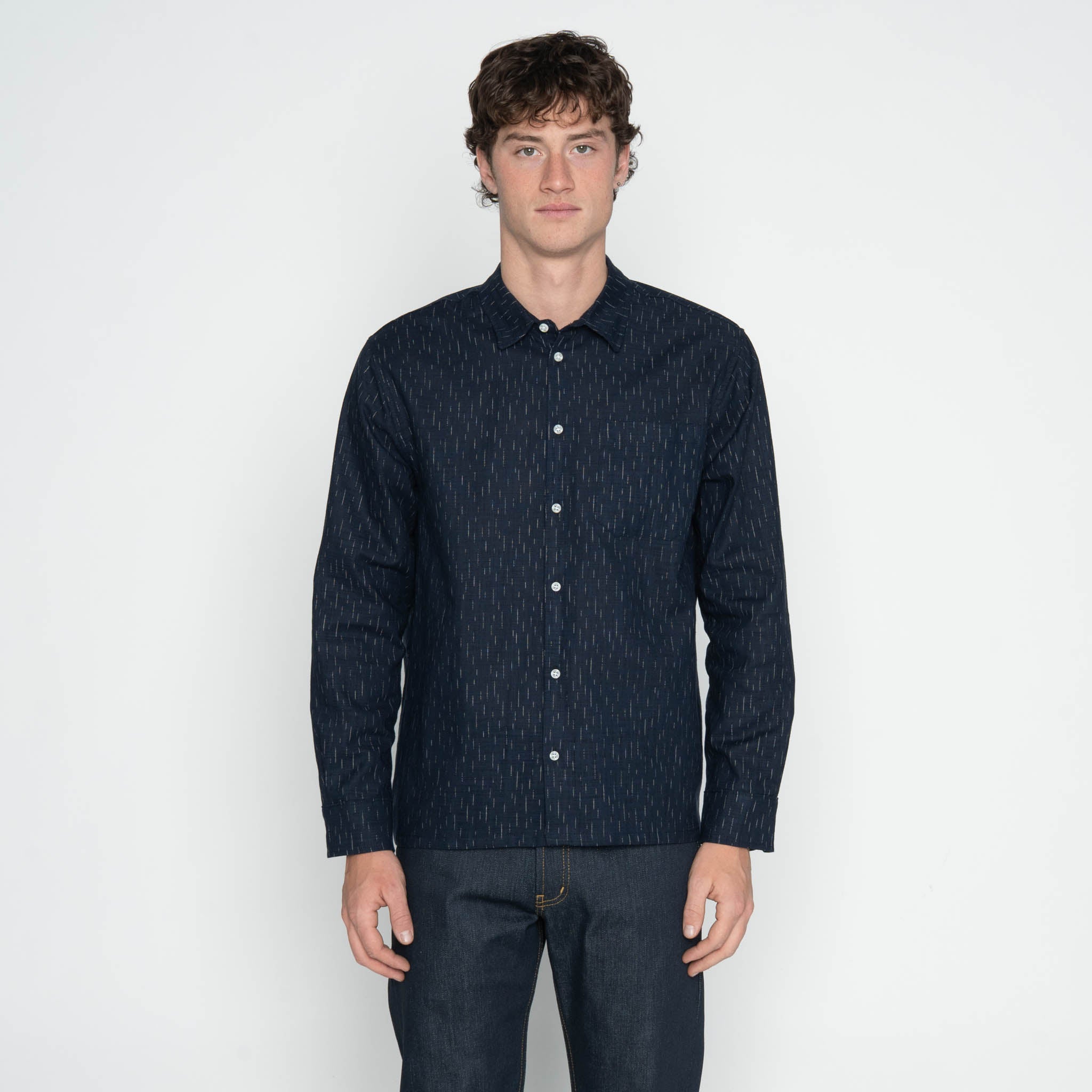 True Shirt - Kimono Rain - Indigo by Naked & Famous Denim