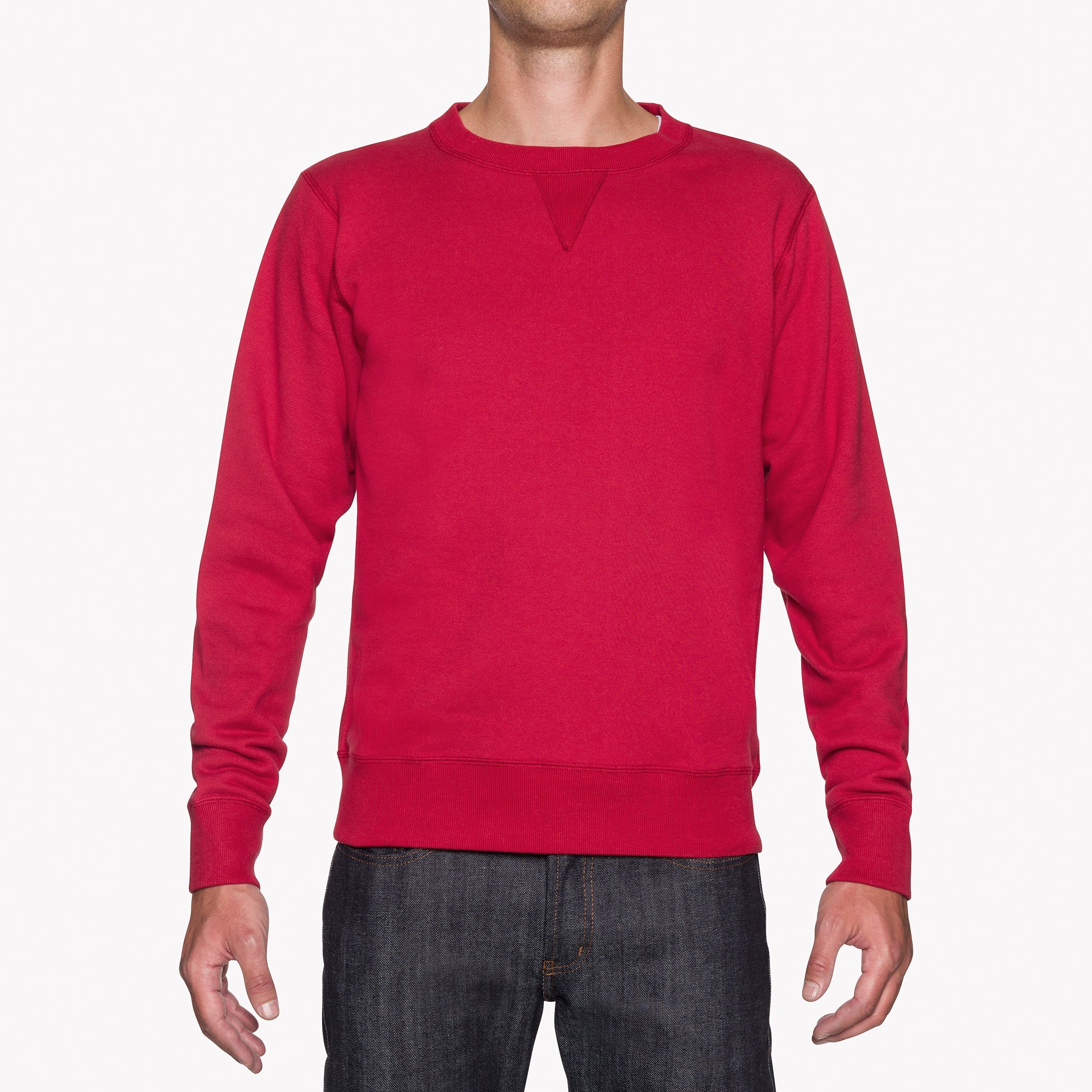 Crewneck - Heavyweight Terry - Red by Naked & Famous Denim