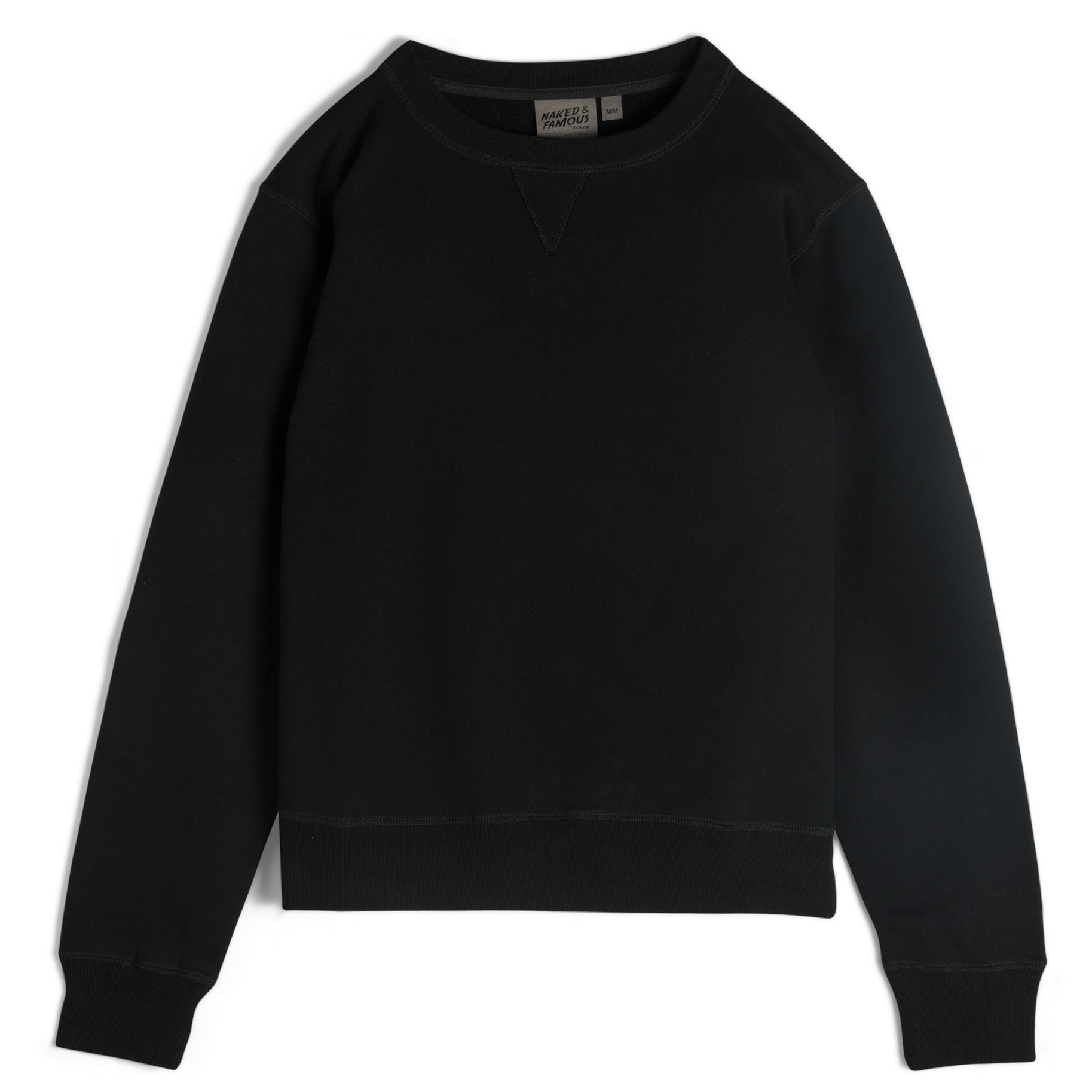 Crewneck - Heavyweight Terry - Black by Naked & Famous Denim