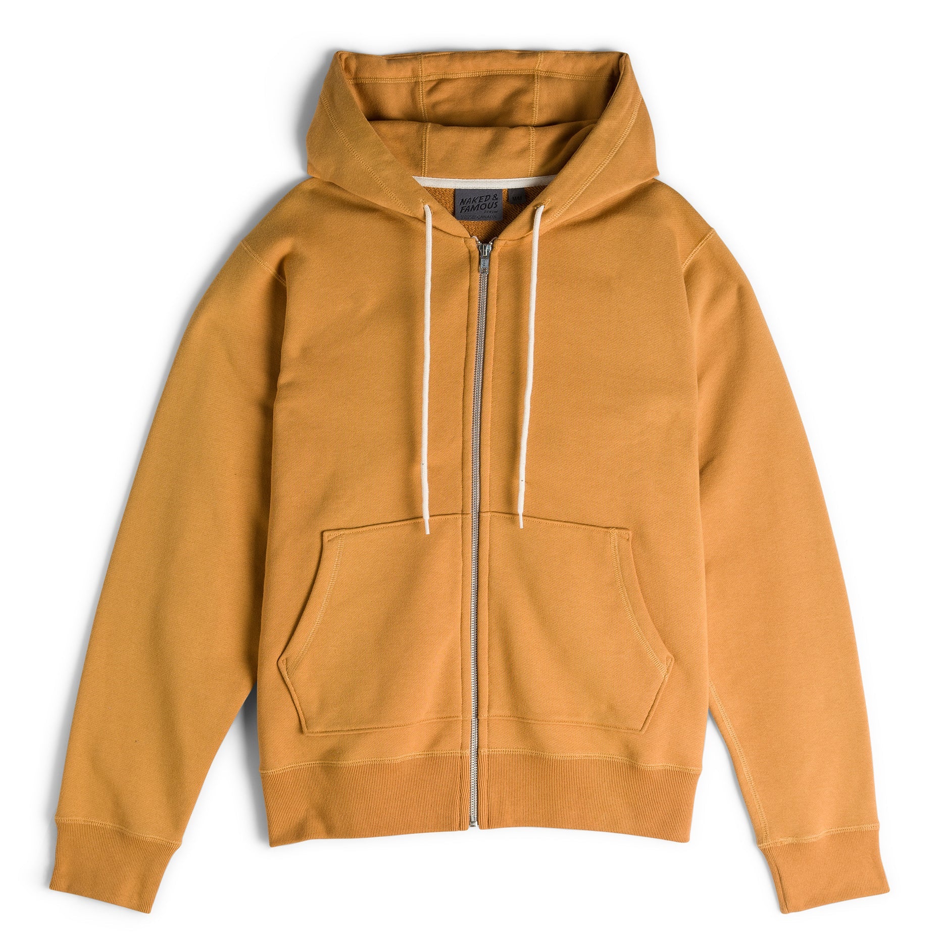Zip Hoodie - Heavyweight Terry - Amber by Naked & Famous Denim