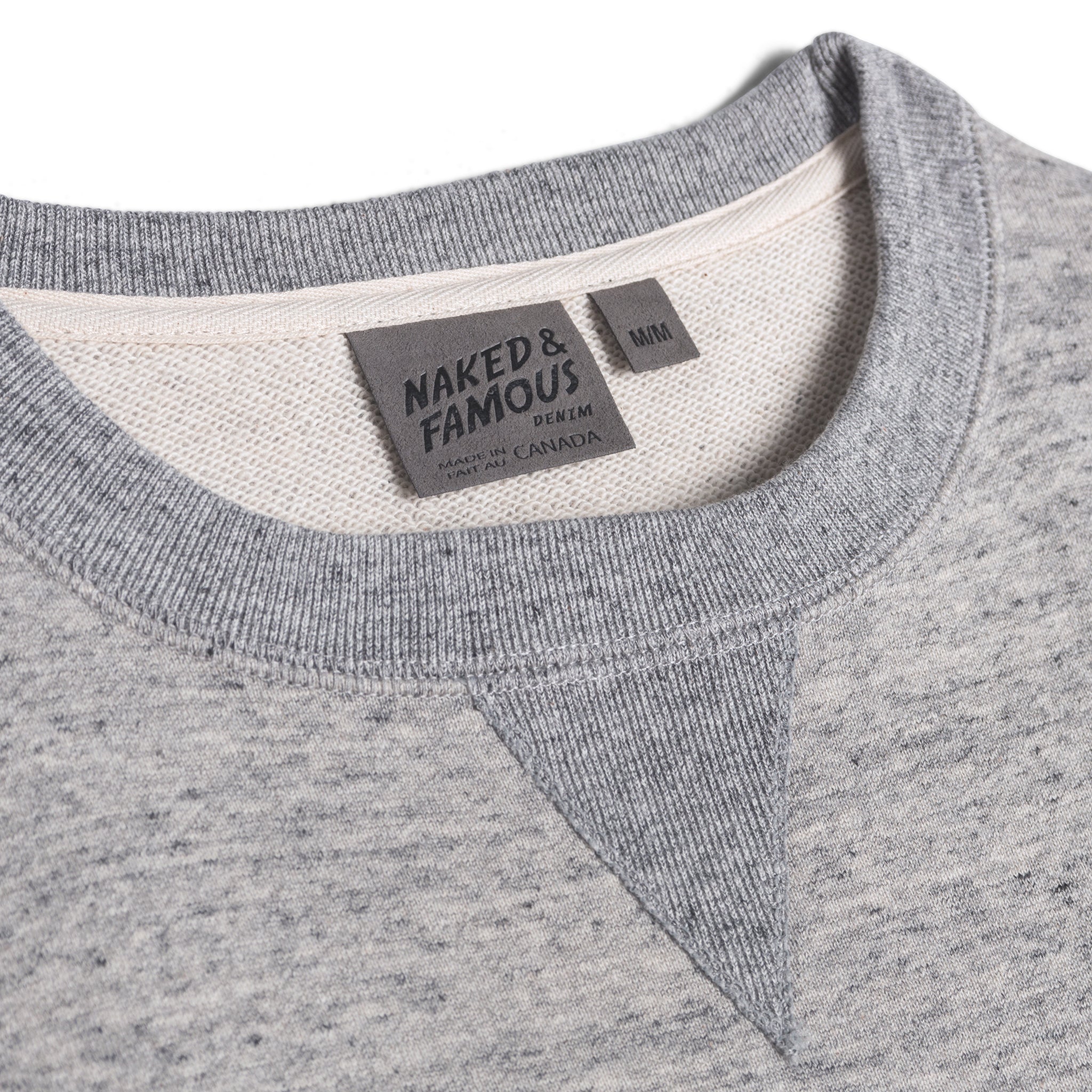 Crewneck - Heavyweight Terry - Grey by Naked & Famous Denim