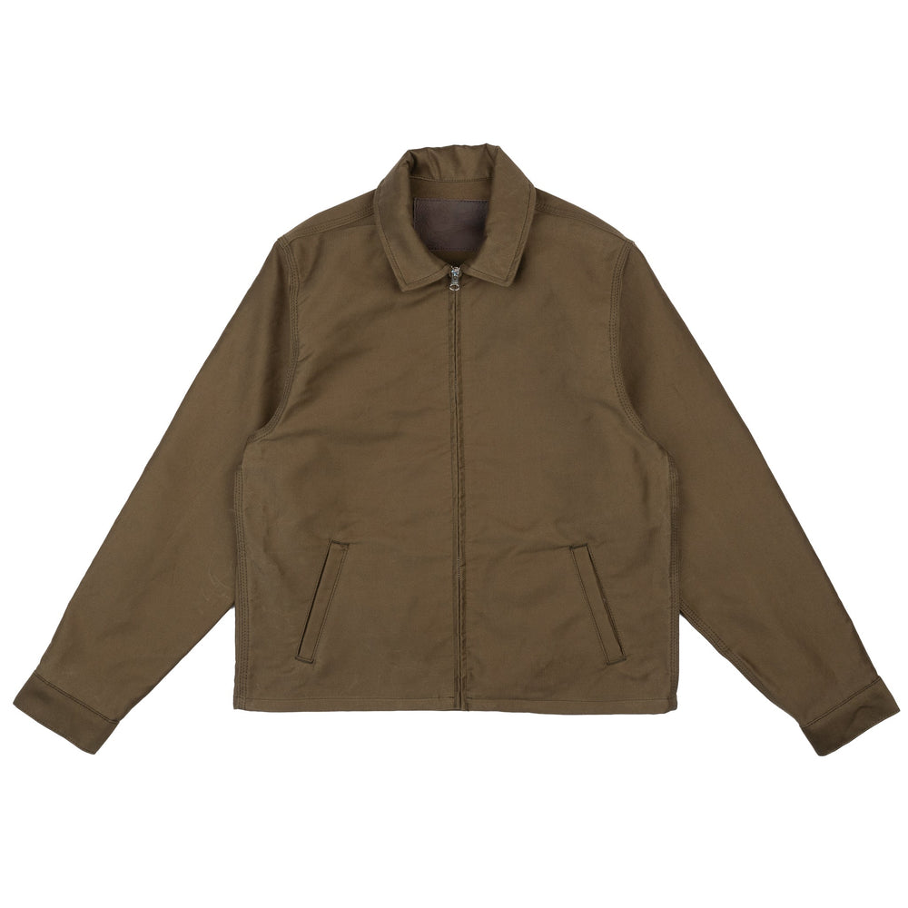 Zip Jacket - Brushed Jungle Cloth - Army by Naked & Famous Denim