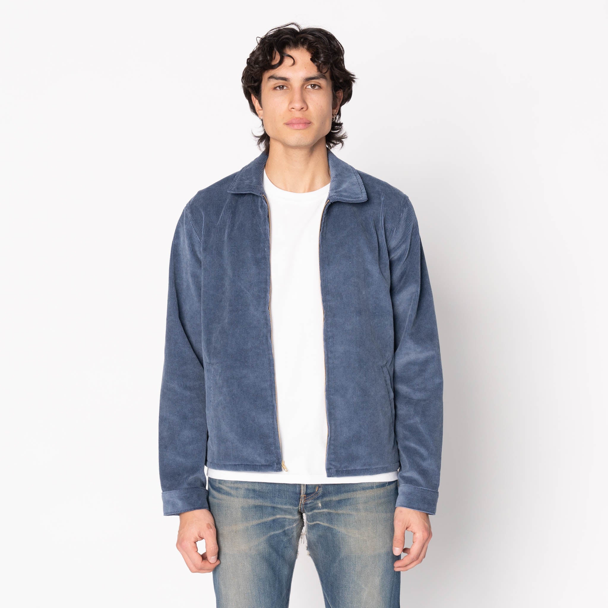Zip Chore - Faded Corduroy Organic - Indigo by Naked & Famous Denim